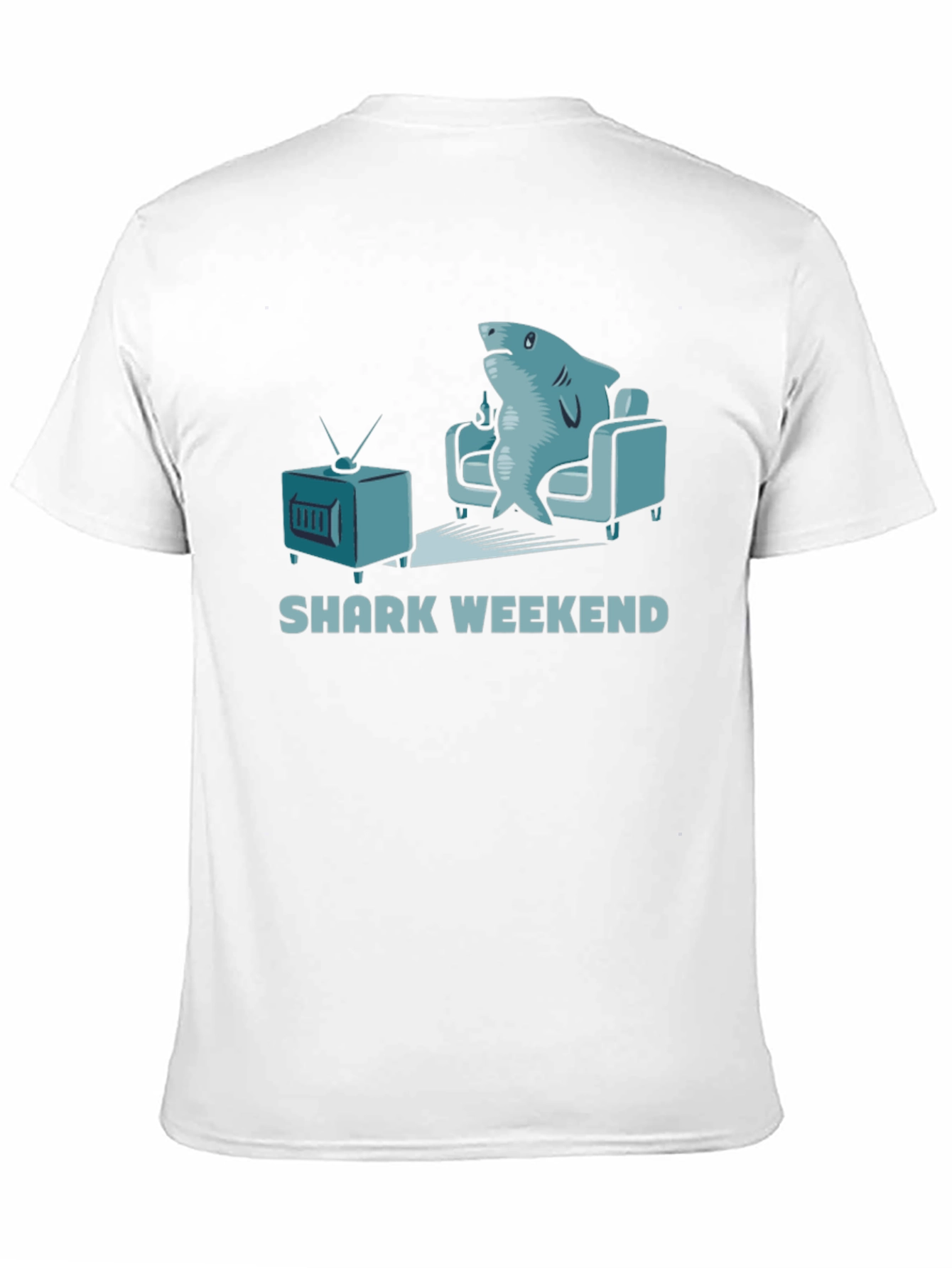 Shark Weekend T-Shirt - Relaxed Shark Watching TV