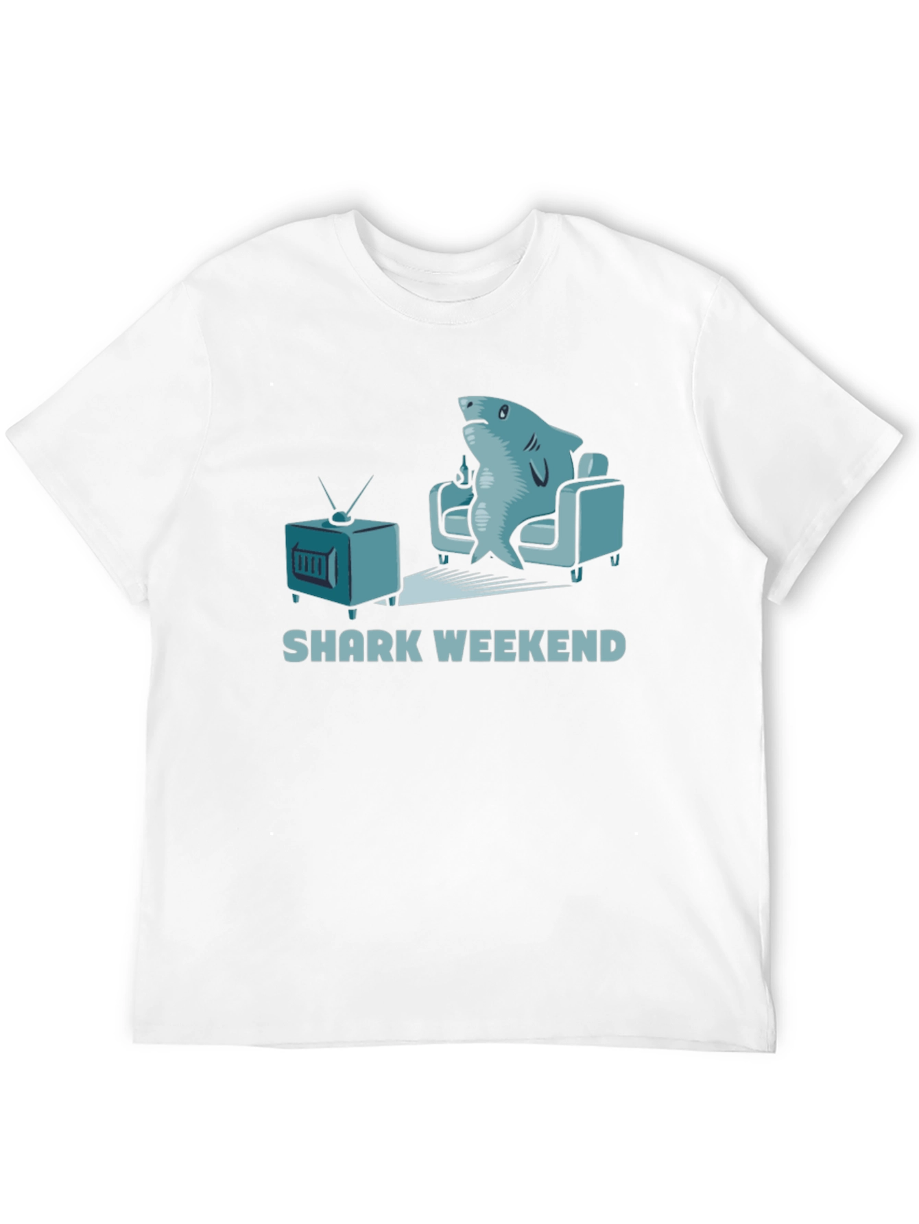 Shark Weekend T-Shirt - Relaxed Shark Watching TV