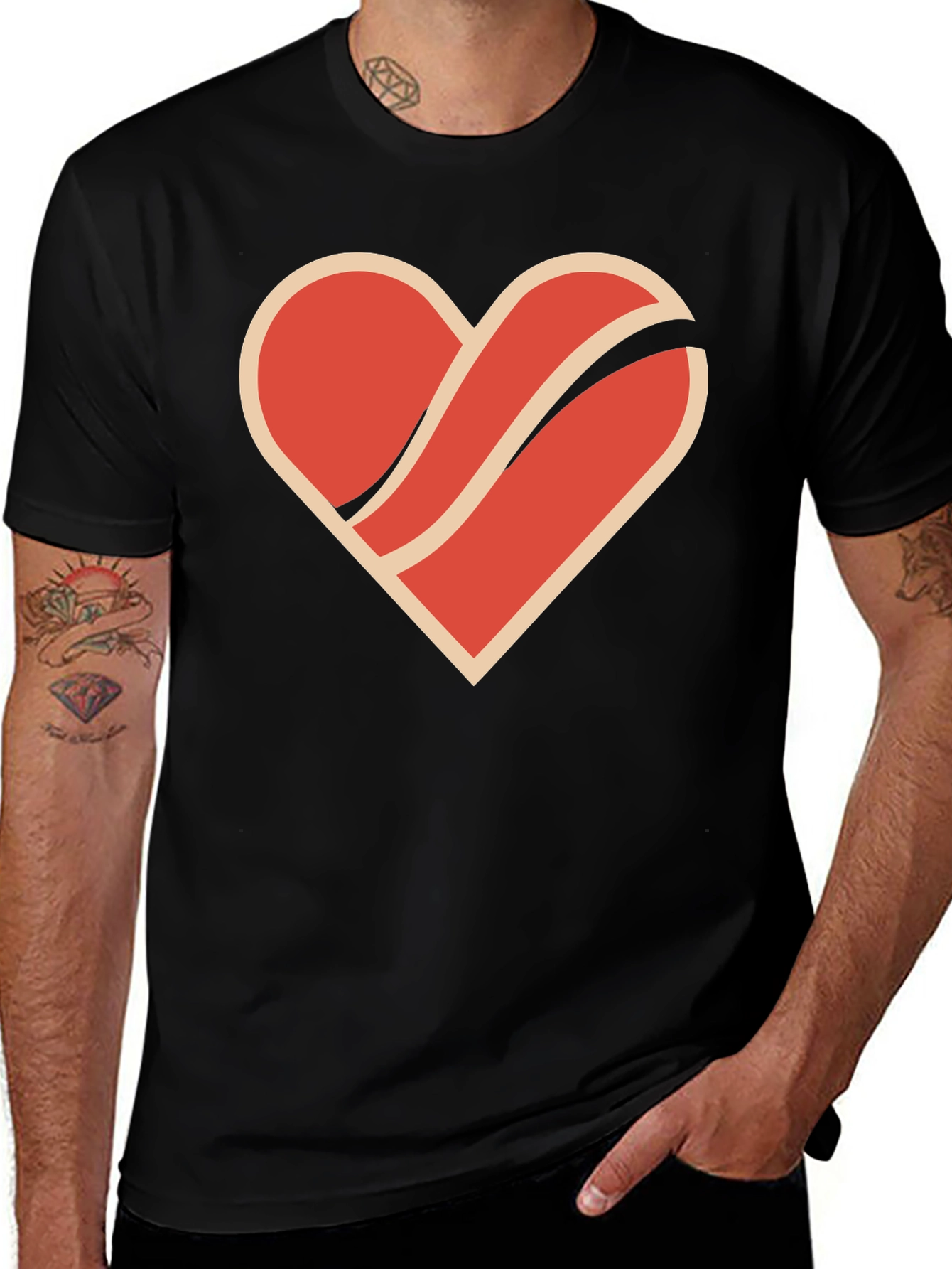 Retro Heart Graphic Tee - Stylish & Unique