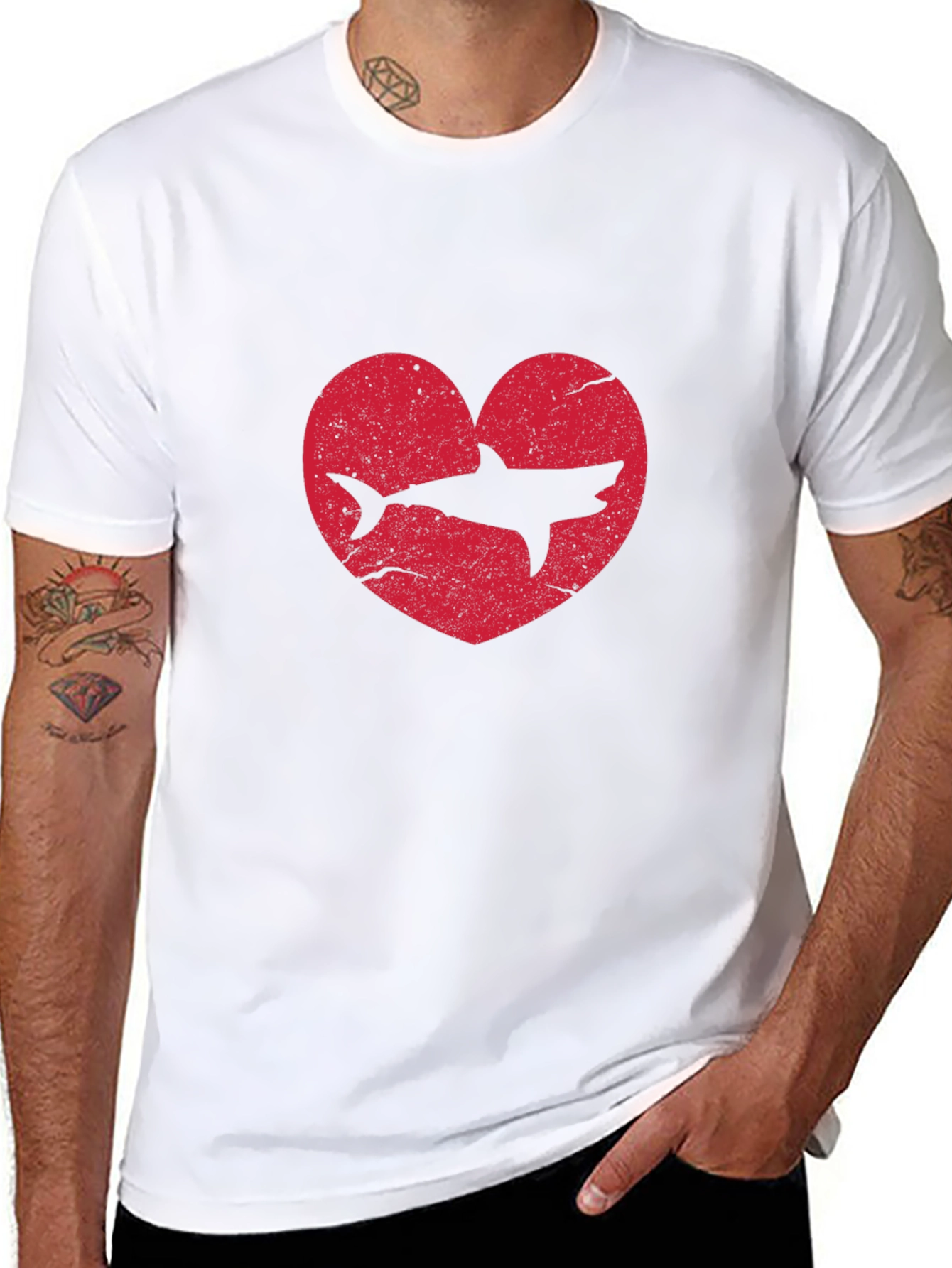 Shark Heart Graphic T-Shirt
