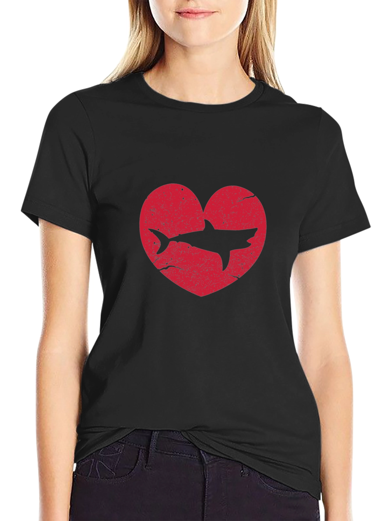 Shark Heart Graphic T-Shirt
