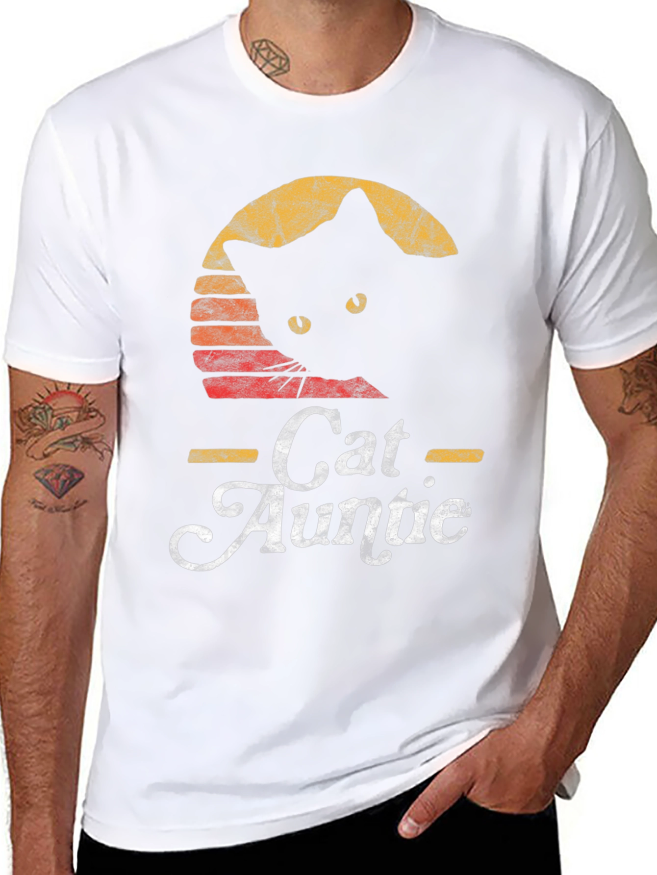 Retro Cat Auntie T-Shirt
