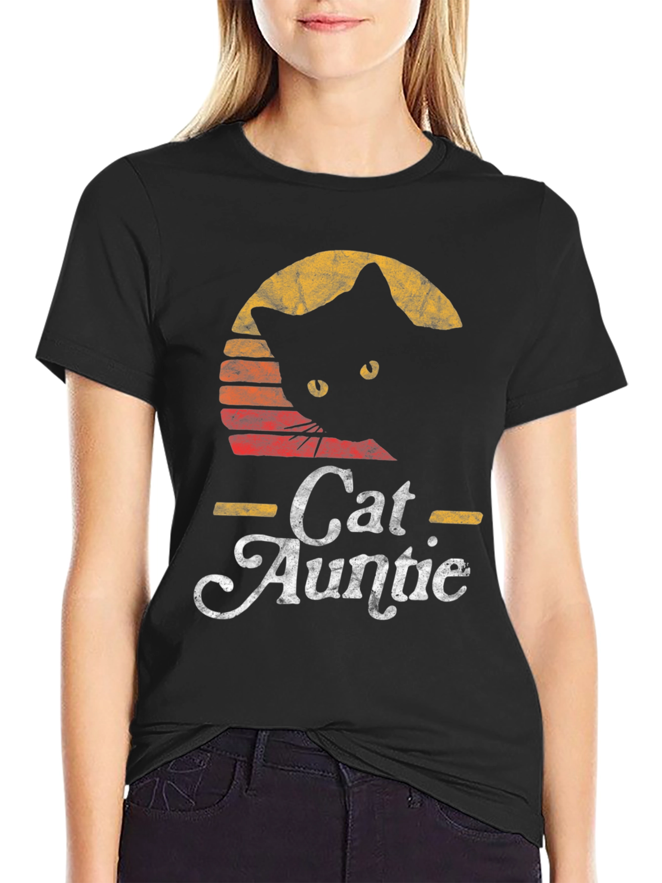 Retro Cat Auntie T-Shirt