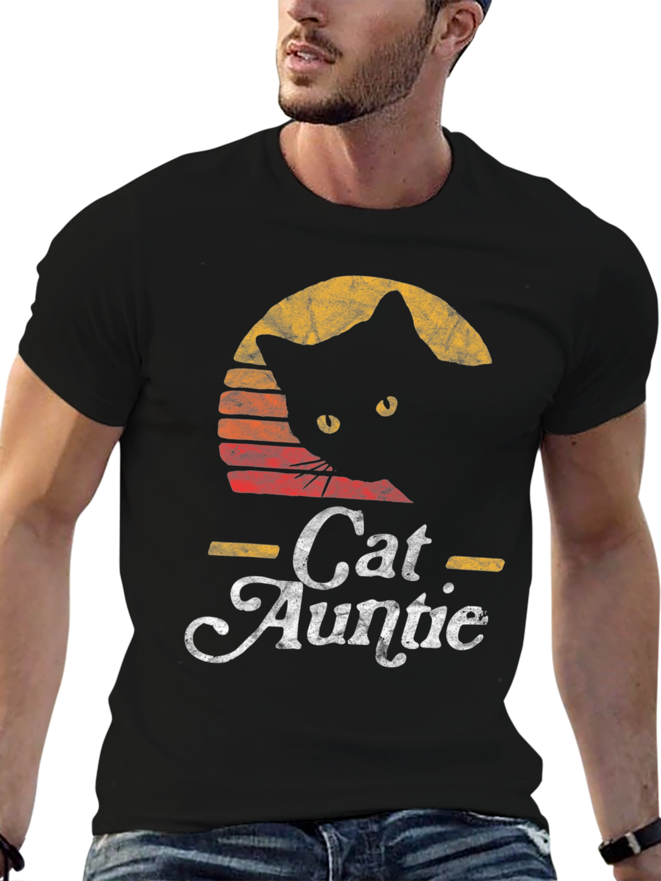 Retro Cat Auntie T-Shirt