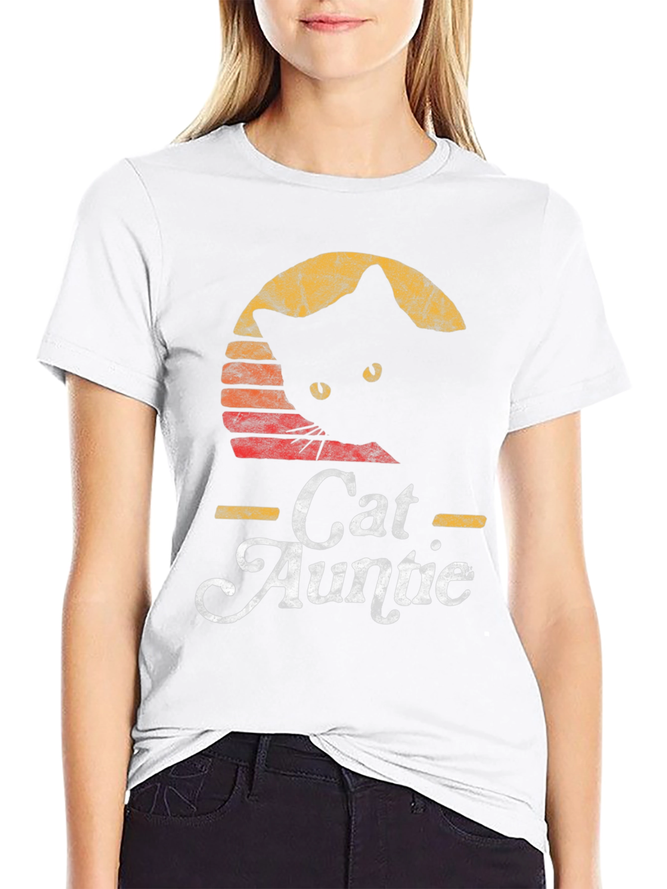 Retro Cat Auntie T-Shirt