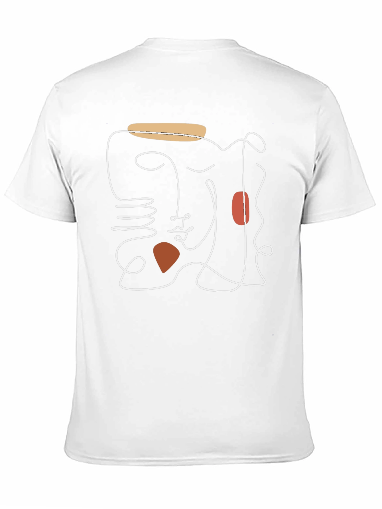 Abstract Face Graphic Tee - Modern Line Art T-Shirt