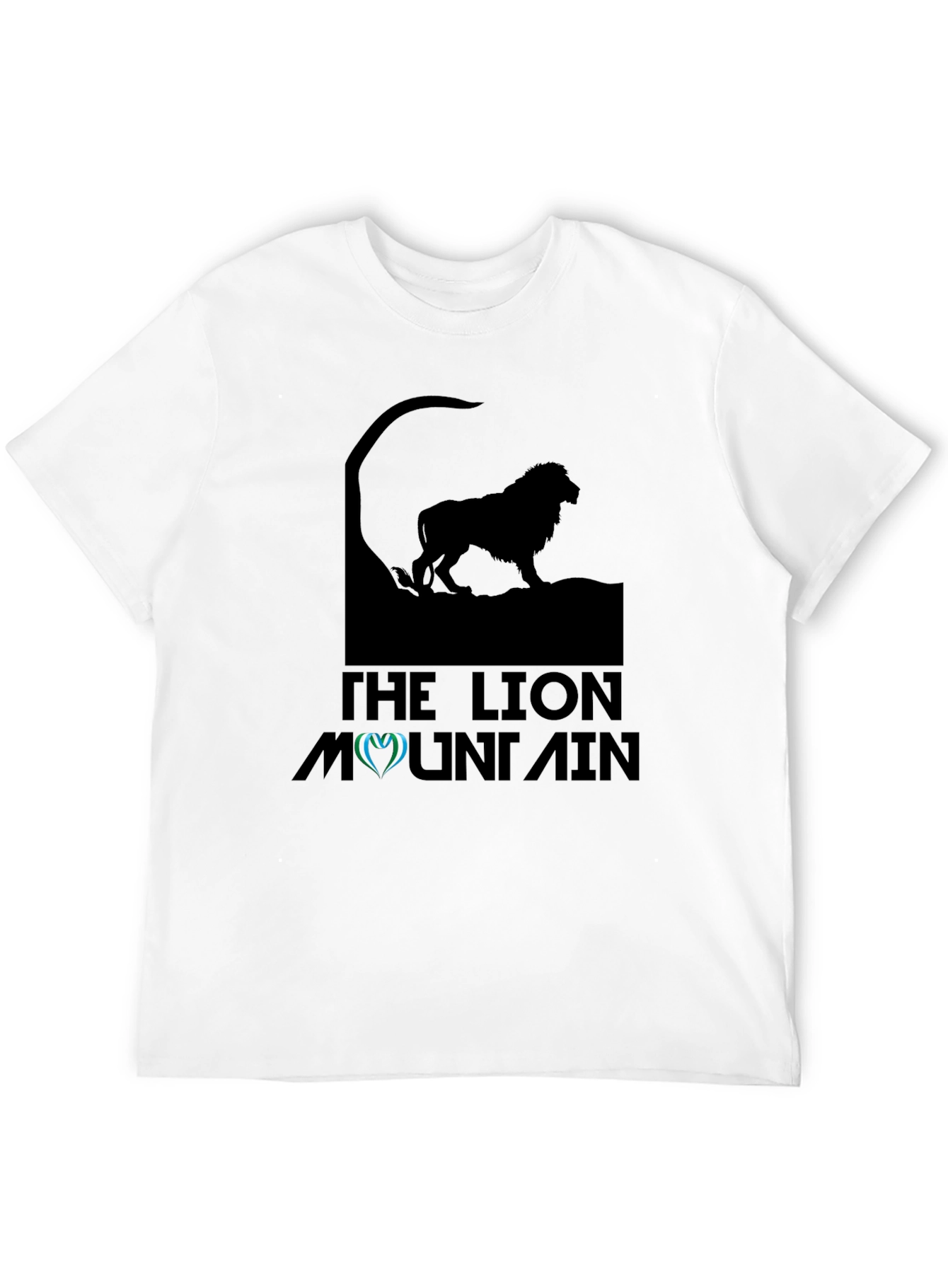 The Lion Mountain Black Graphic Tee