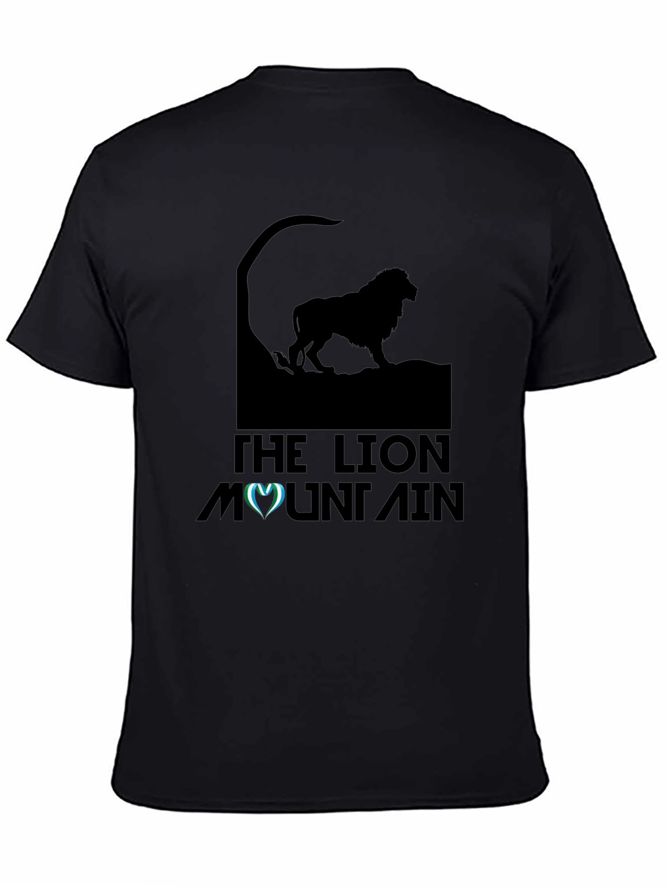 The Lion Mountain Black Graphic Tee