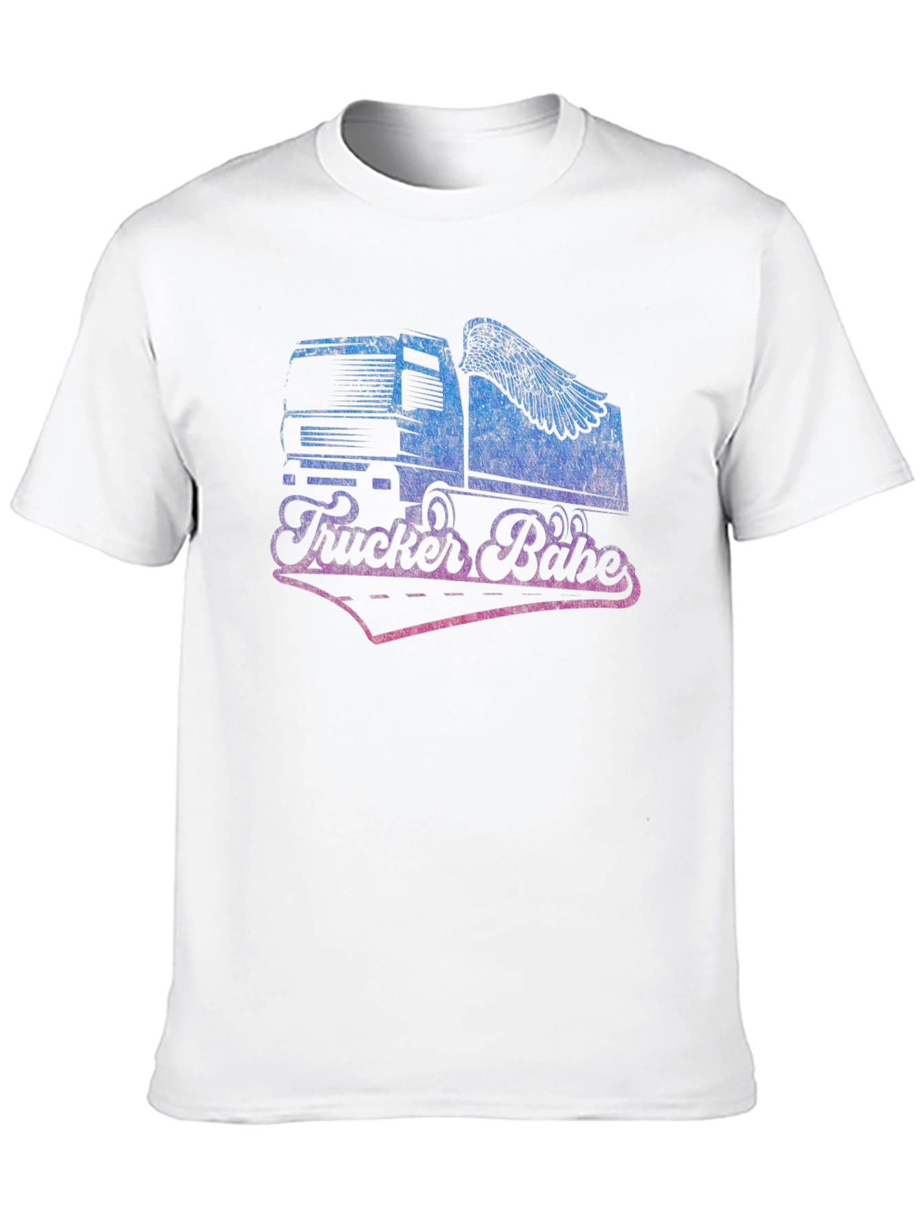 Trucker Babe Graphic Tee - Black