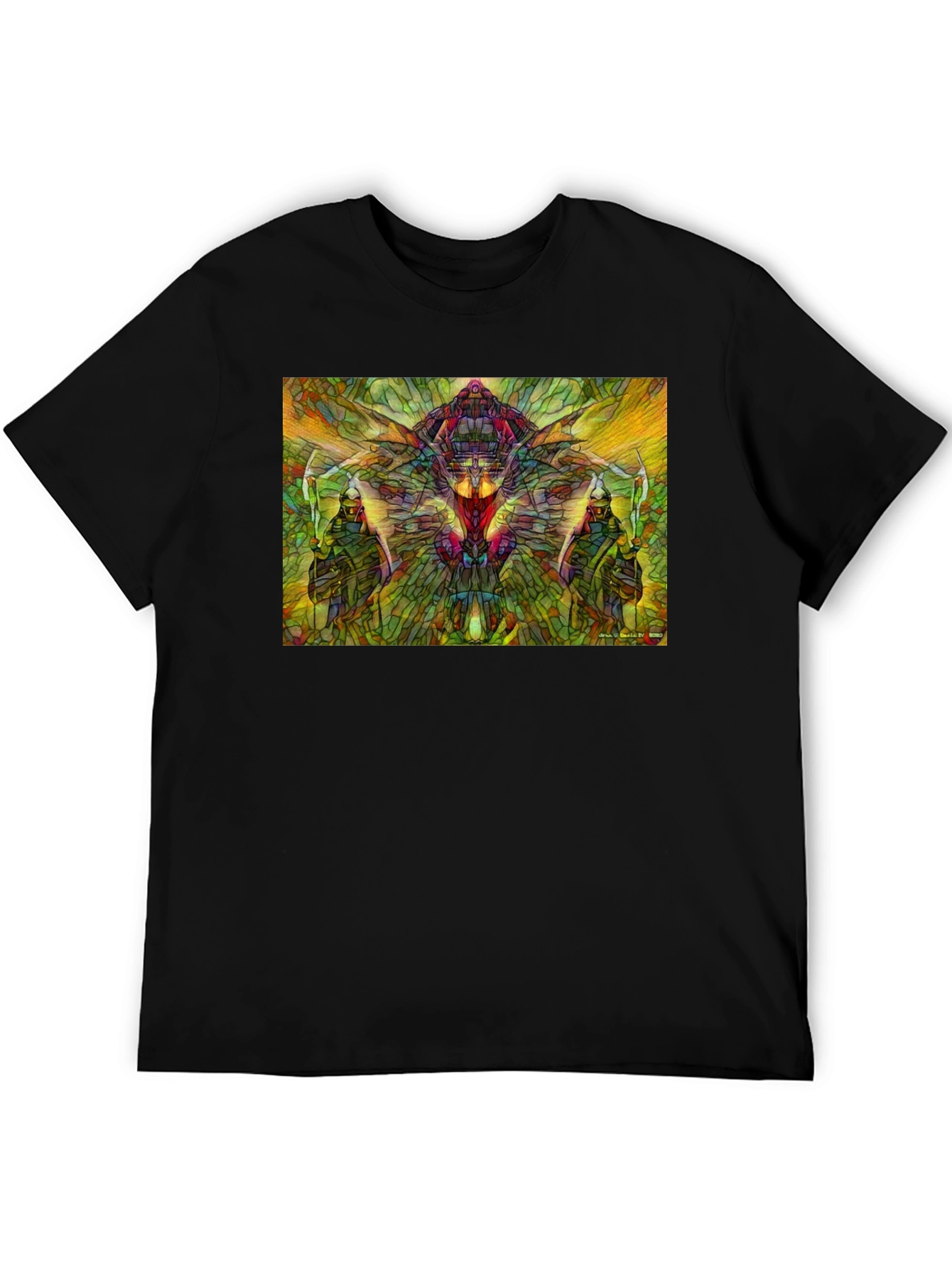 Abstract Stained Glass Warrior Graphic Tee
