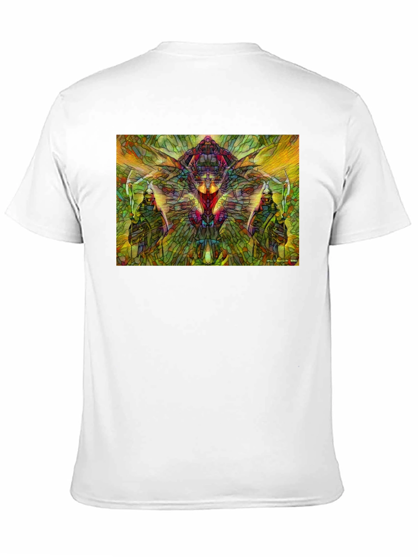 Abstract Stained Glass Warrior Graphic Tee