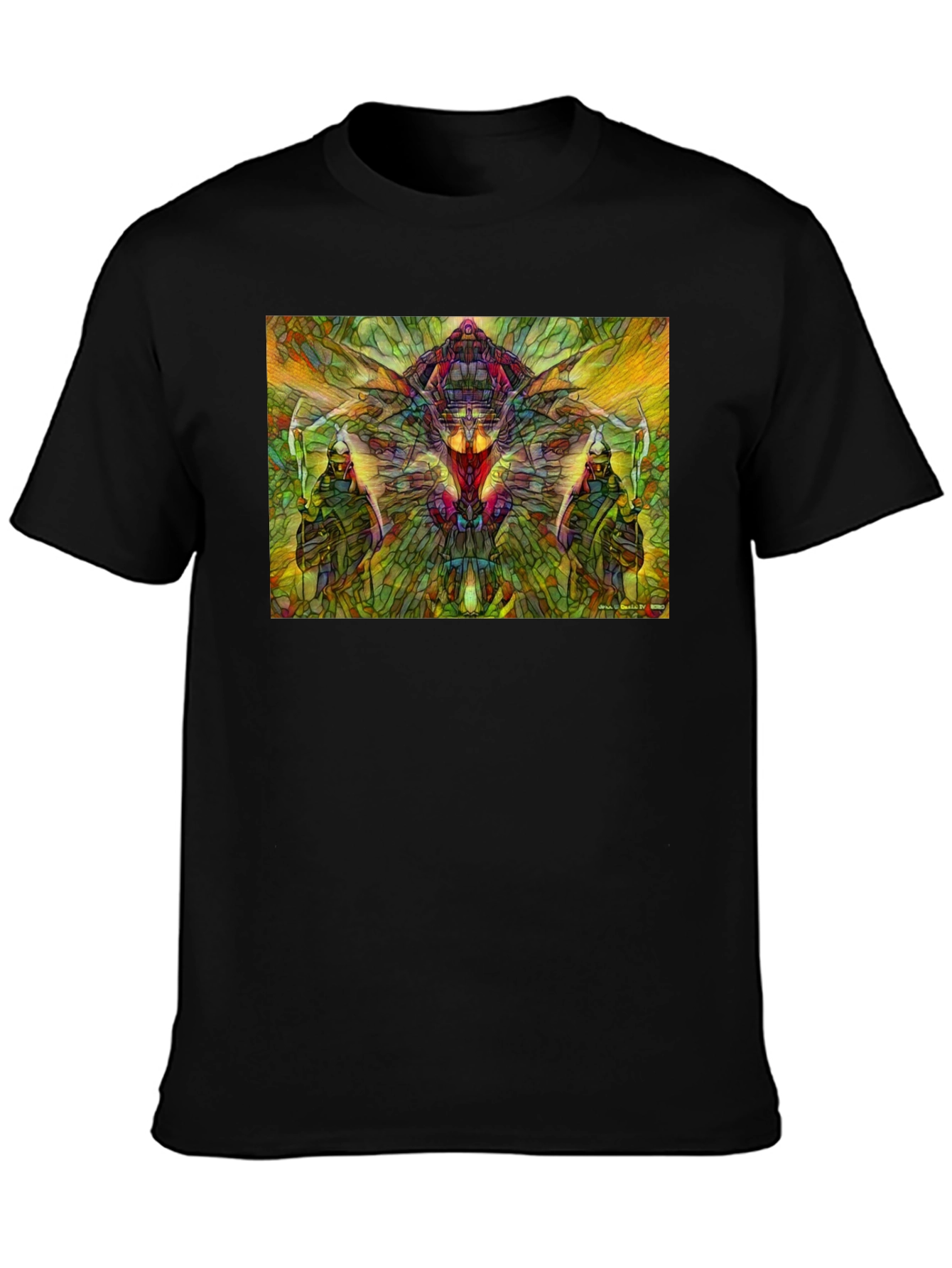 Abstract Stained Glass Warrior Graphic Tee