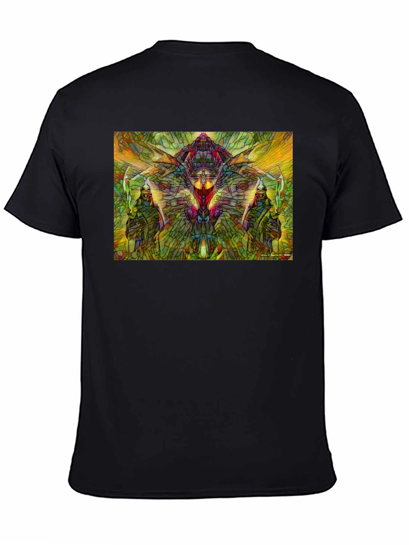 Abstract Stained Glass Warrior Graphic Tee
