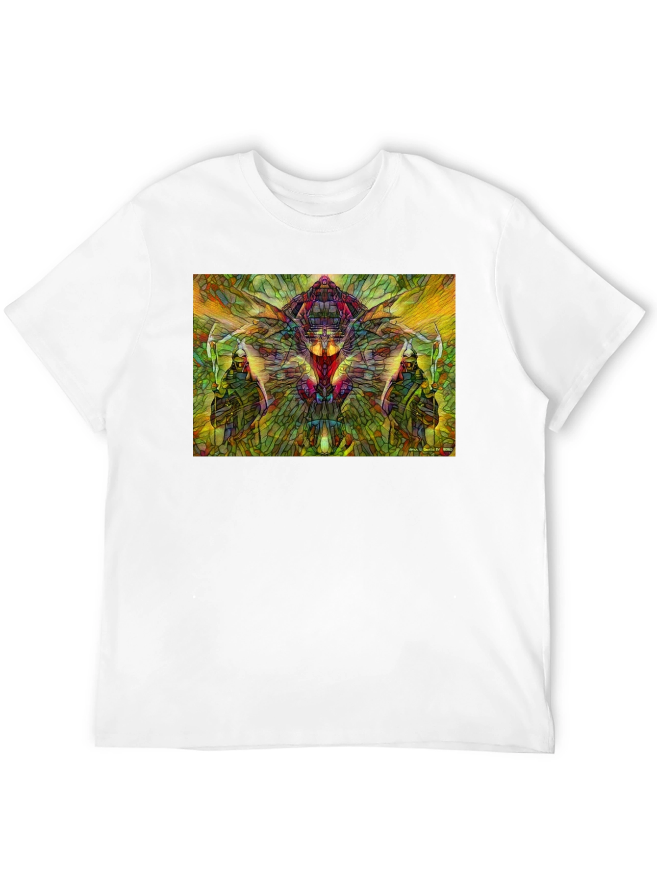 Abstract Stained Glass Warrior Graphic Tee