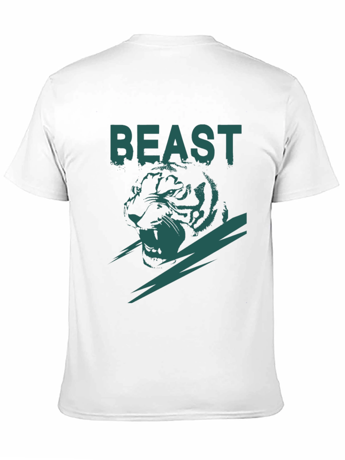 Beast Tiger Graphic Tee - Black Cotton Blend