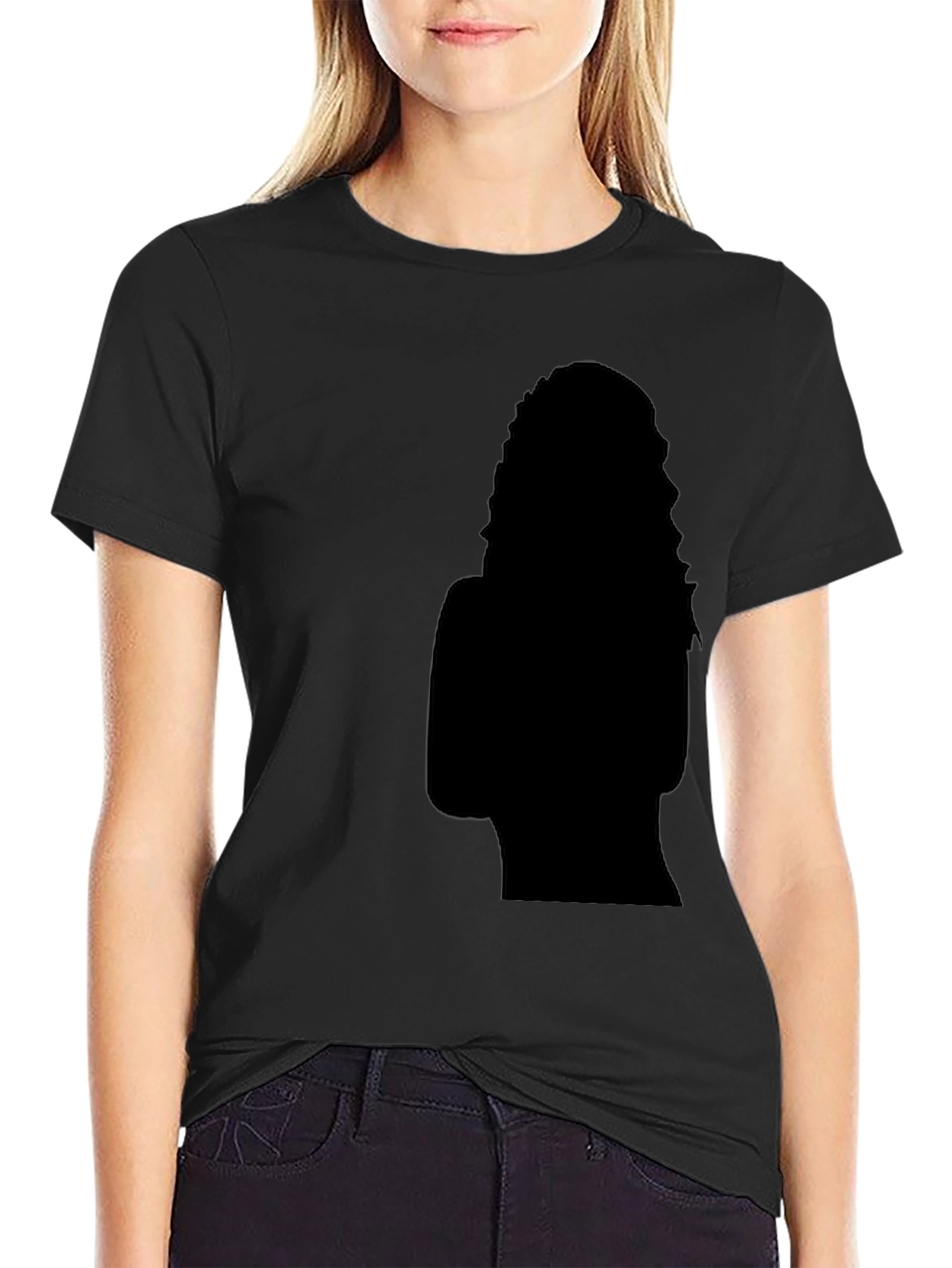 Silhouette Graphic Tee - Black Cotton Blend