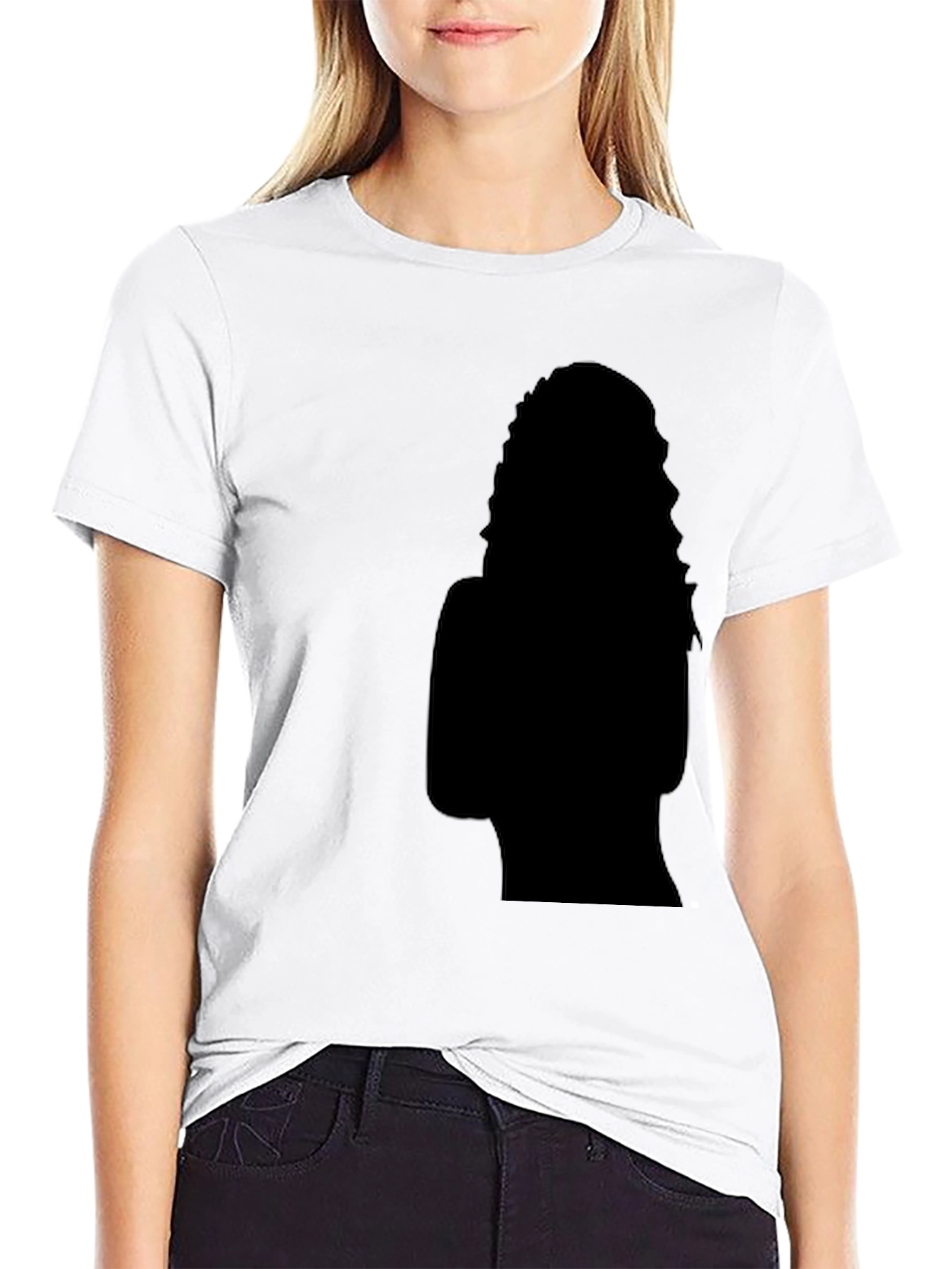 Silhouette Graphic Tee - Black Cotton Blend