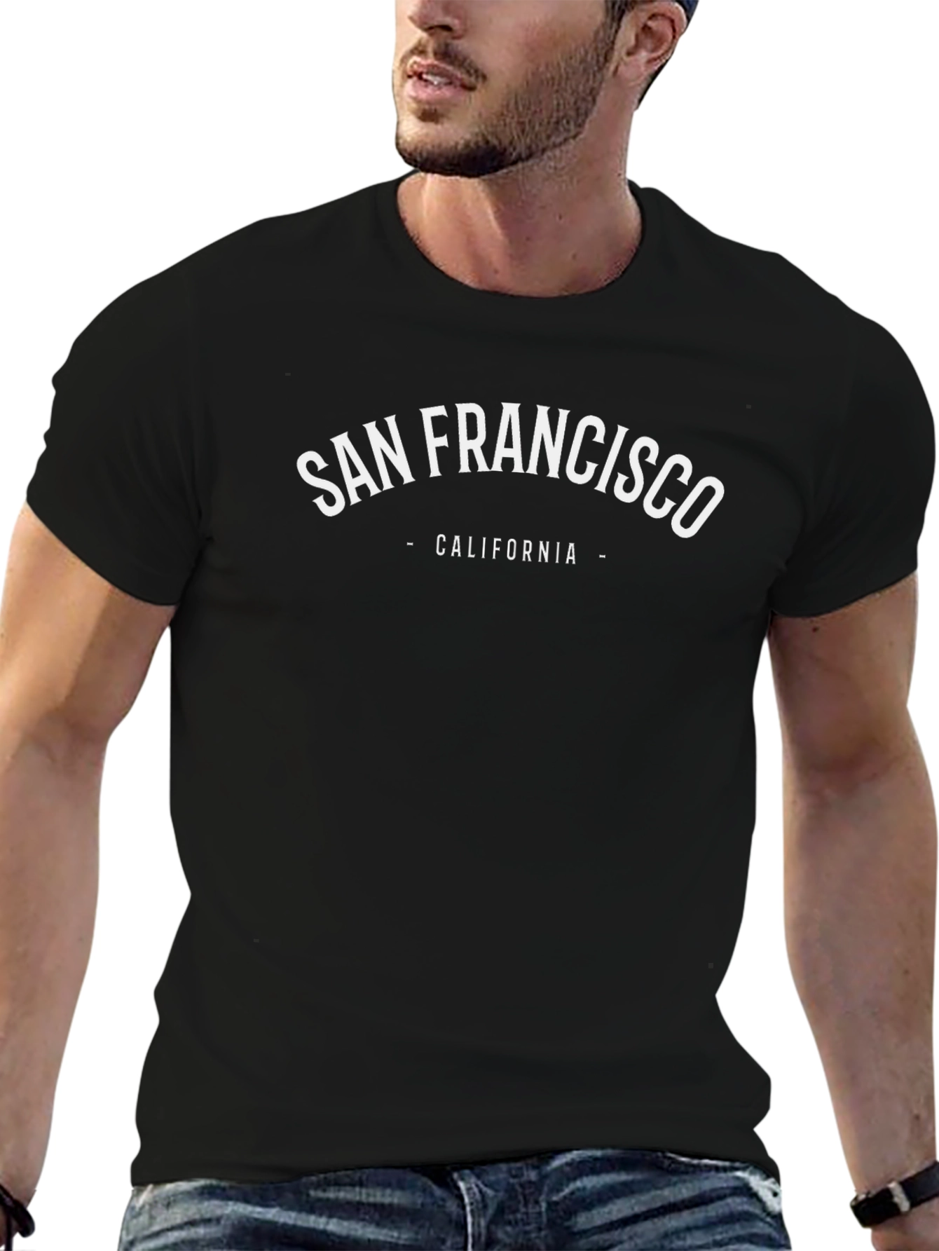 San Francisco California Black Graphic Tee