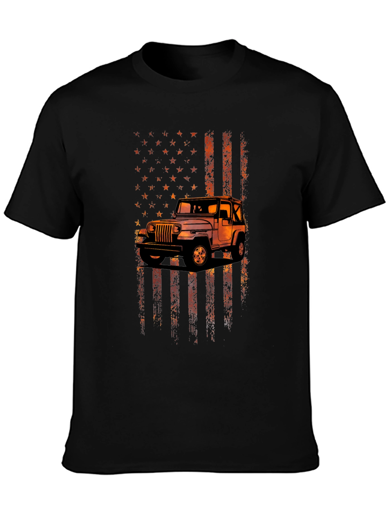 American Flag Jeep Graphic Tee