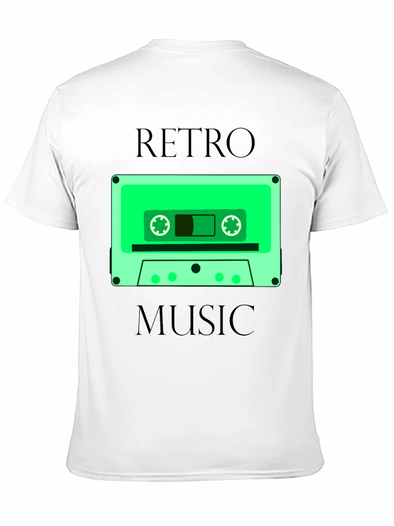 Retro Music Graphic Tee - Cassette Tape Design