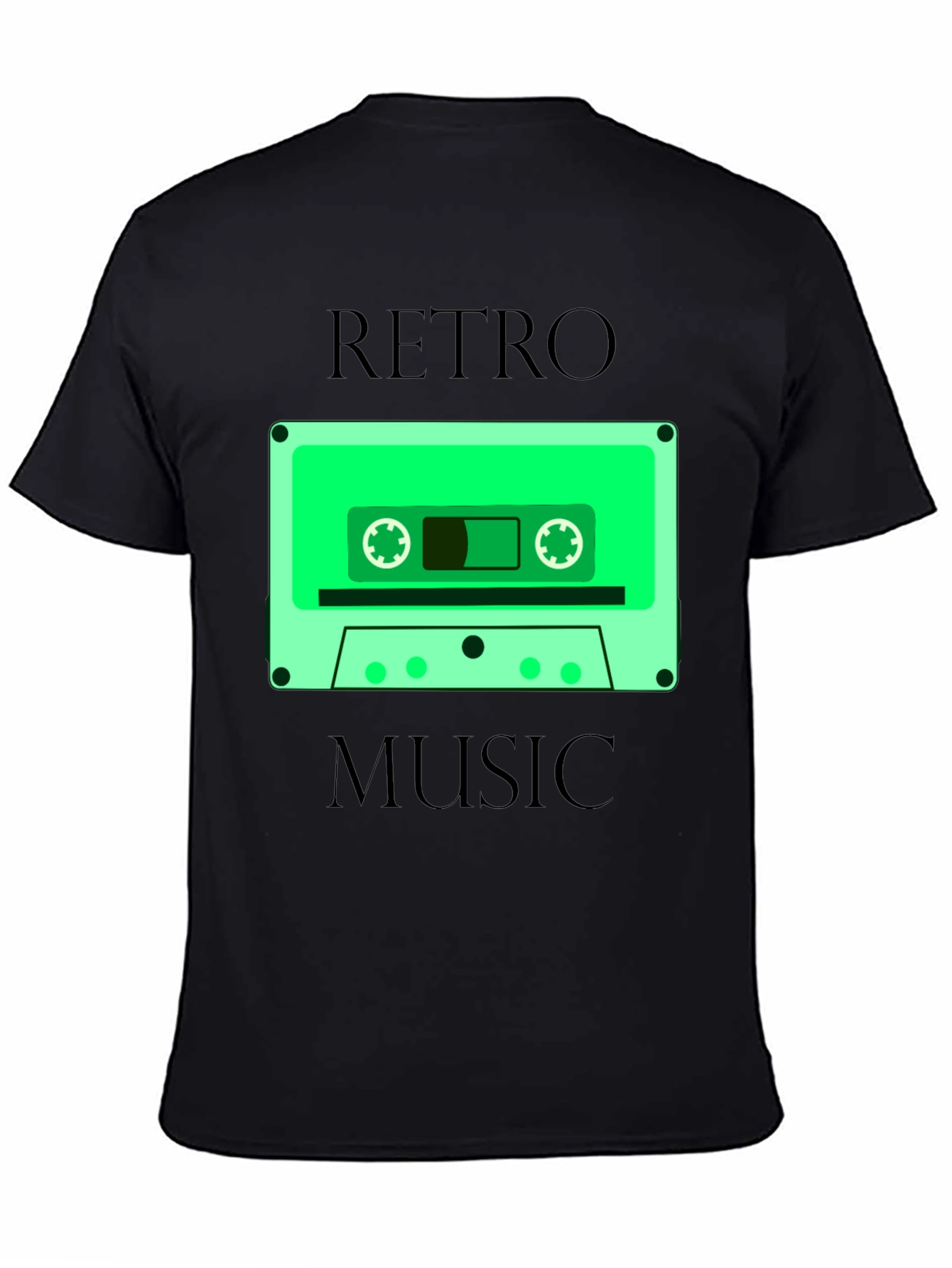 Retro Music Graphic Tee - Cassette Tape Design