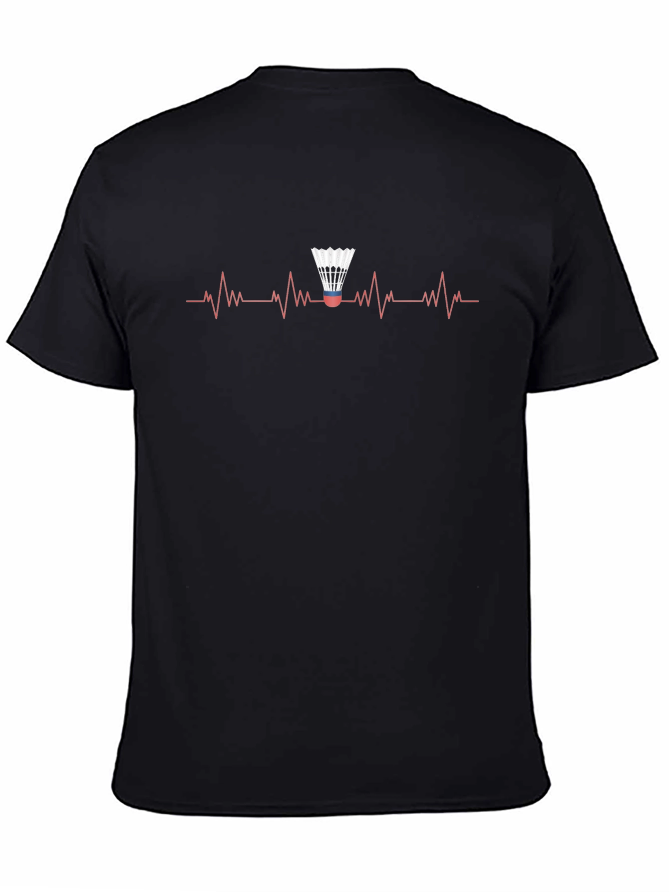 Badminton Heartbeat Graphic Tee - Black