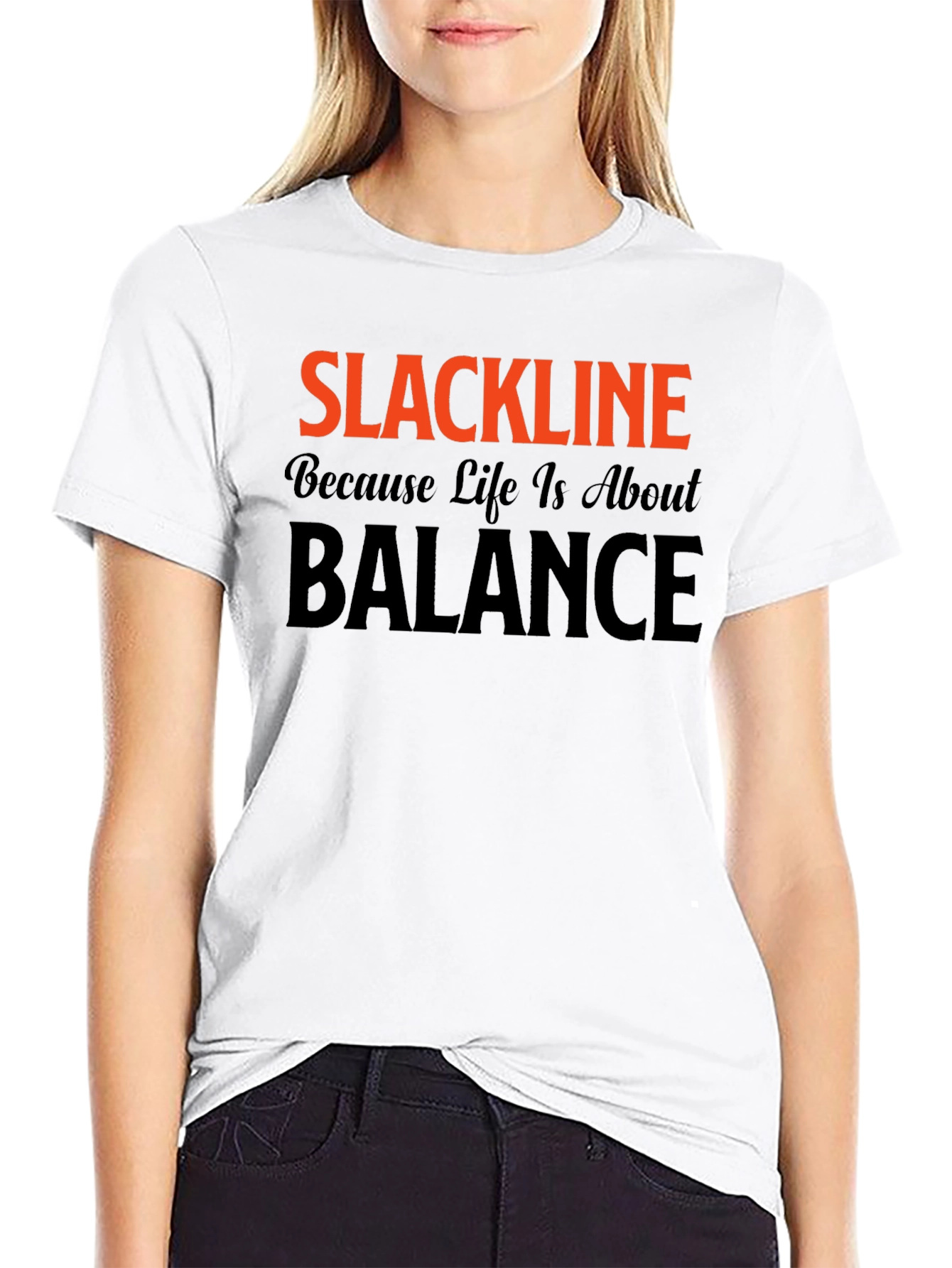 Slackline Balance Black T-Shirt