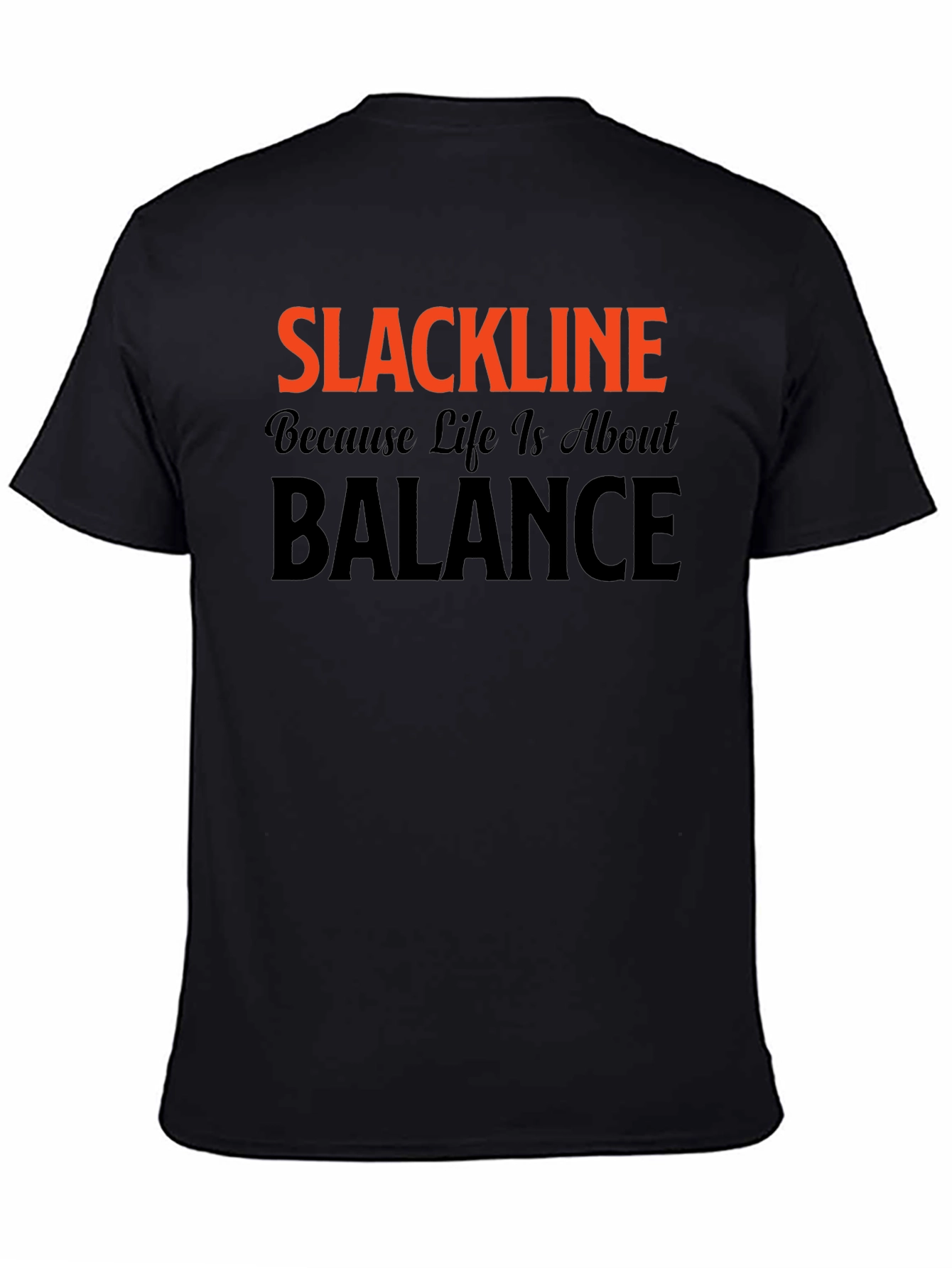 Slackline Balance Black T-Shirt