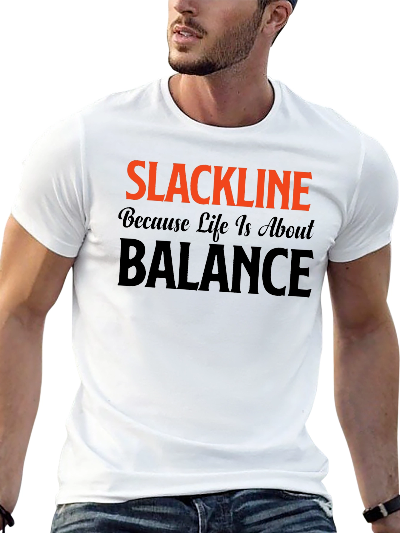Slackline Balance Black T-Shirt