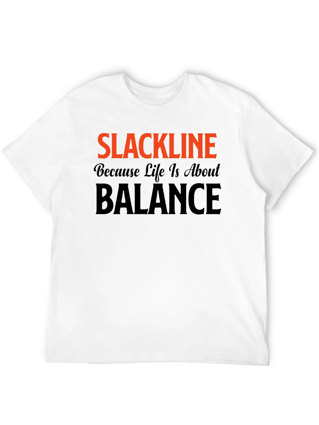 Slackline Balance Black T-Shirt