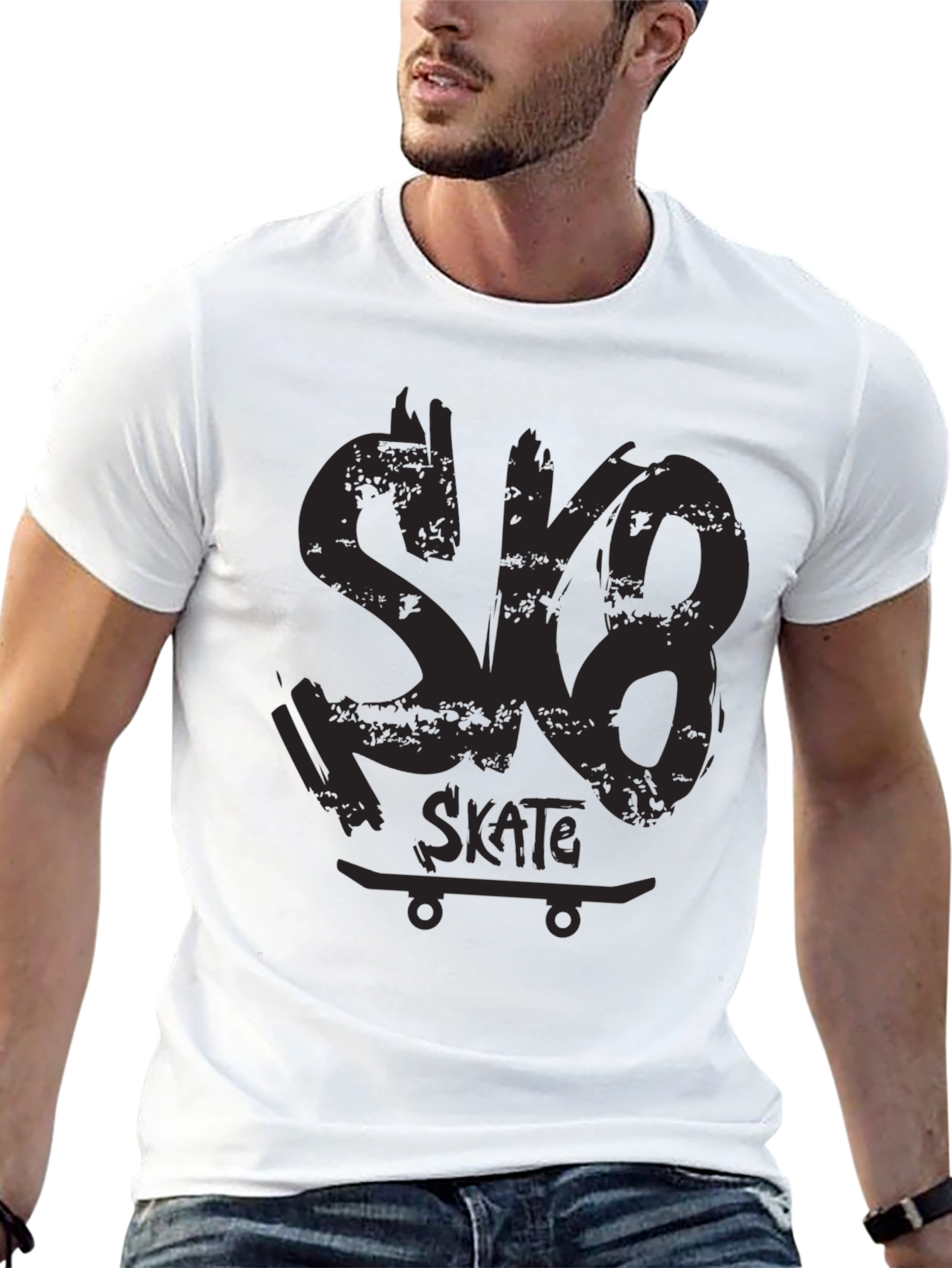 Skate Tee - Black Graphic Skateboard Shirt