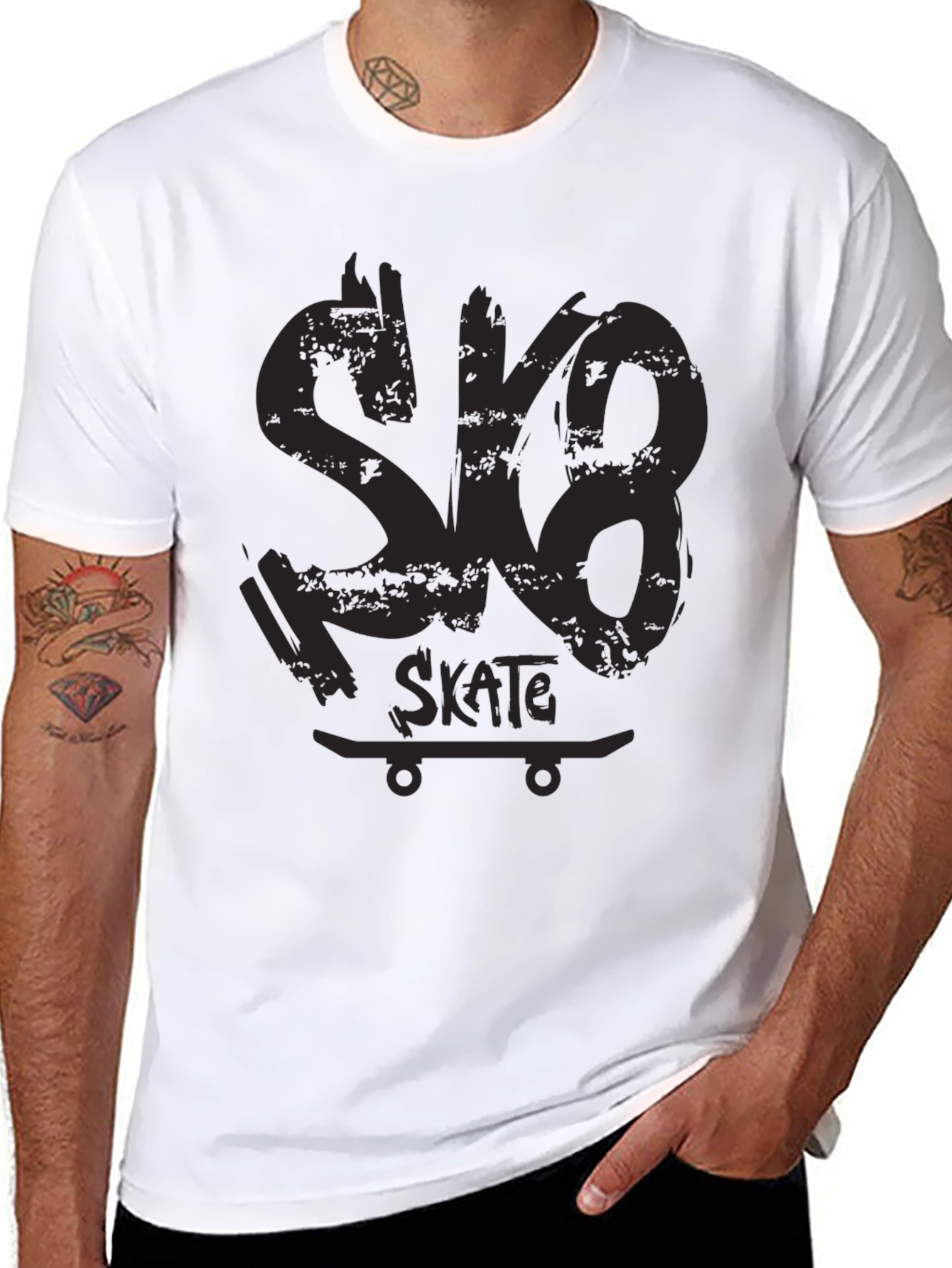 Skate Tee - Black Graphic Skateboard Shirt