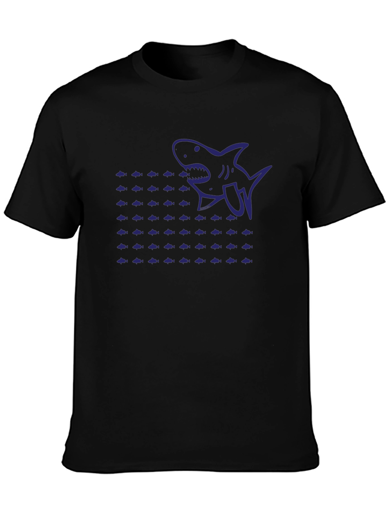 Shark Frenzy Graphic Tee - Black