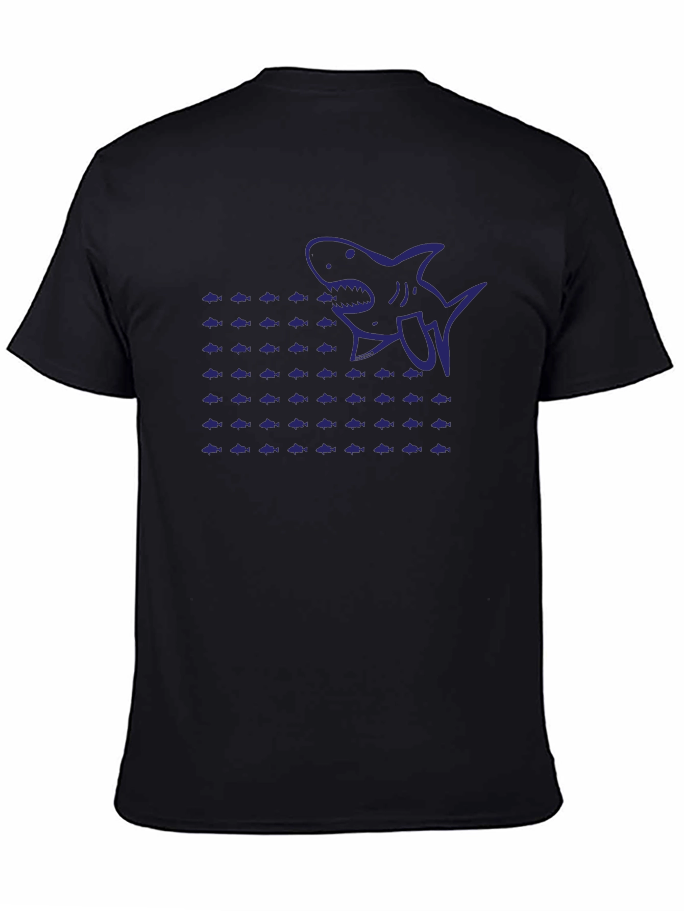 Shark Frenzy Graphic Tee - Black