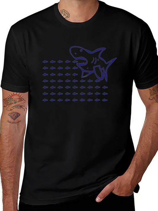 Shark Frenzy Graphic Tee - Black