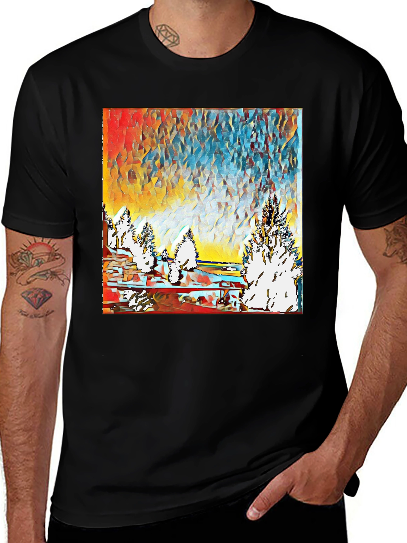 Abstract Winter Landscape T-Shirt