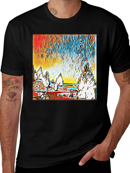 Abstract Winter Landscape T-Shirt