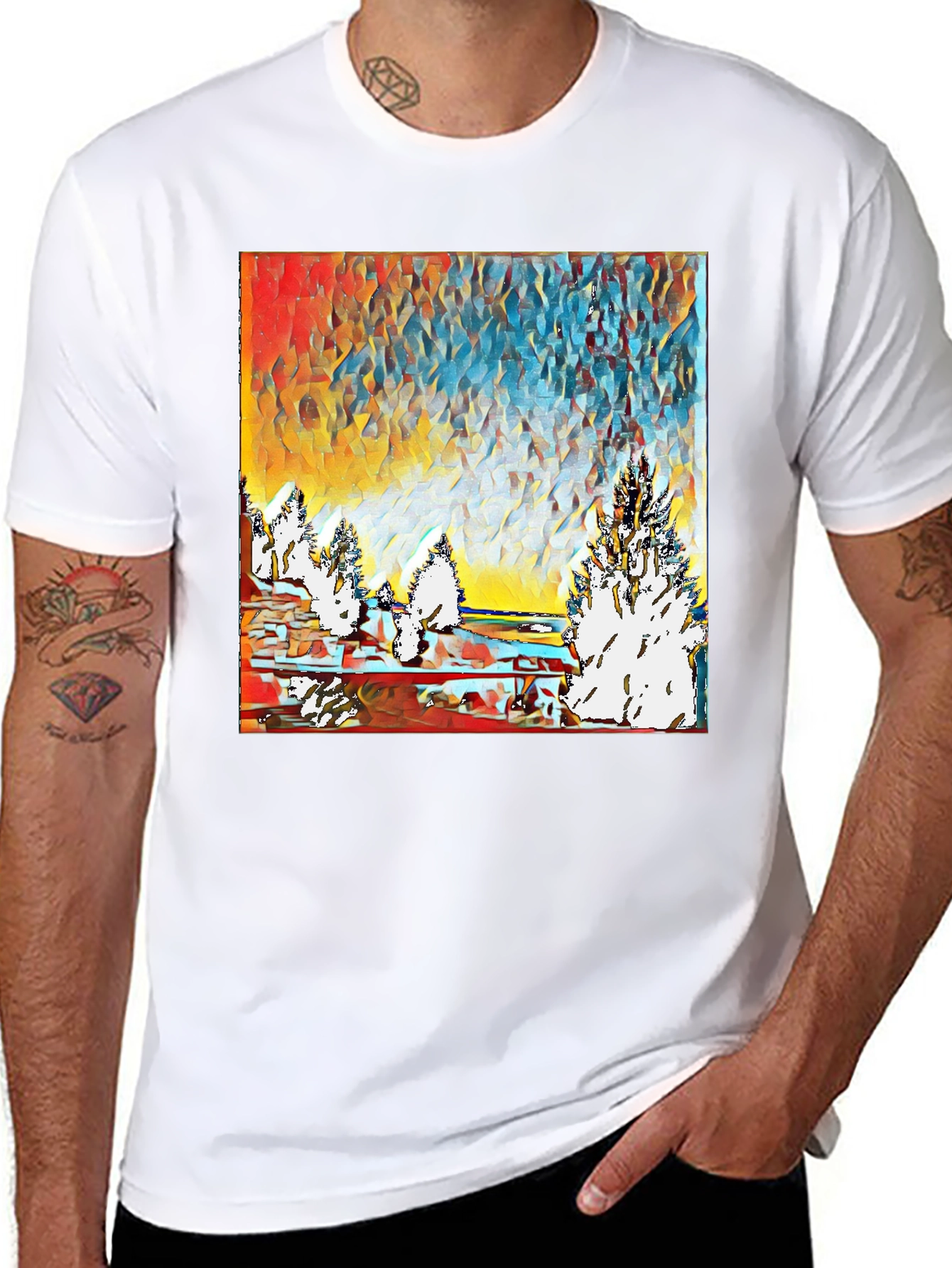 Abstract Winter Landscape T-Shirt
