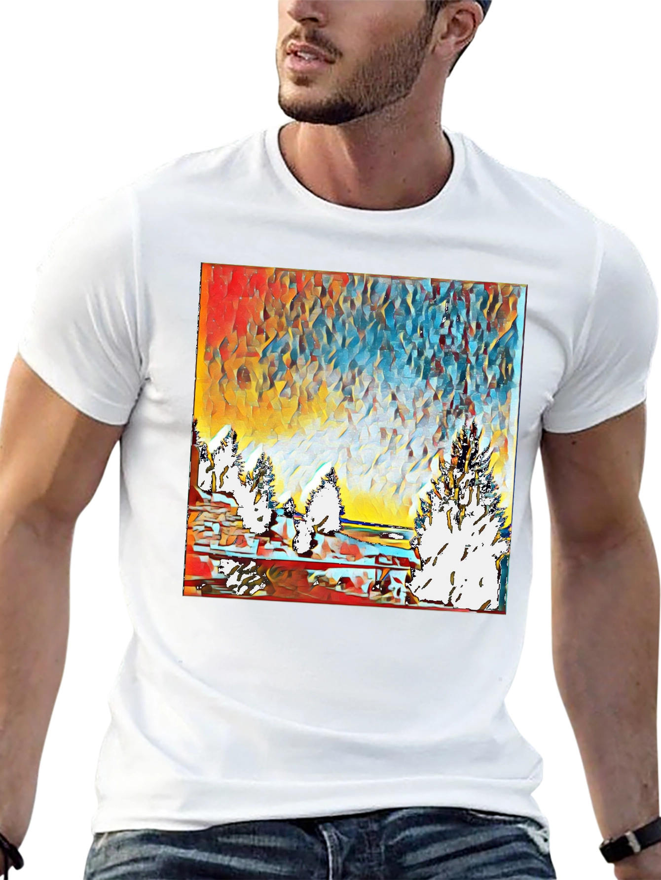 Abstract Winter Landscape T-Shirt
