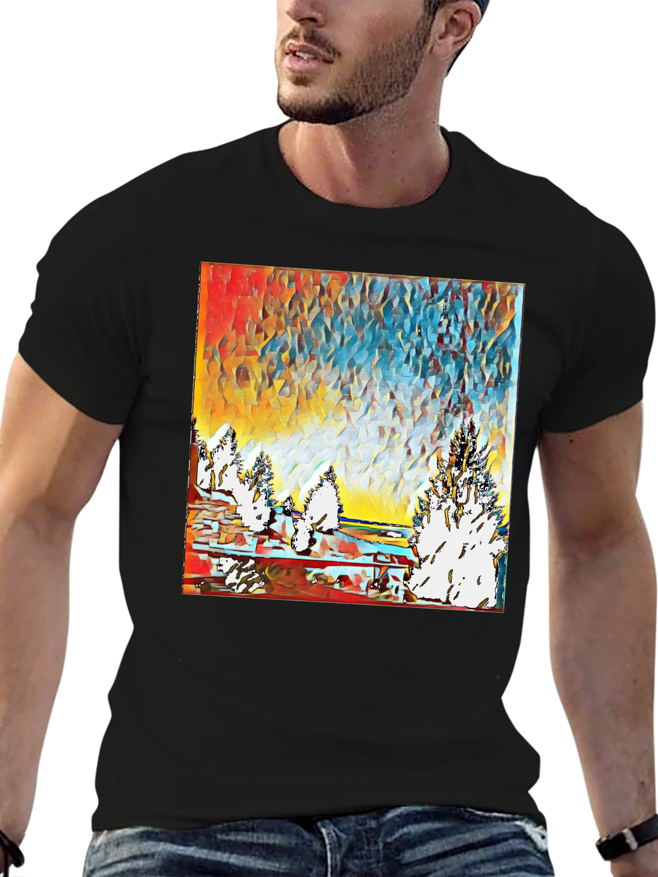 Abstract Winter Landscape T-Shirt