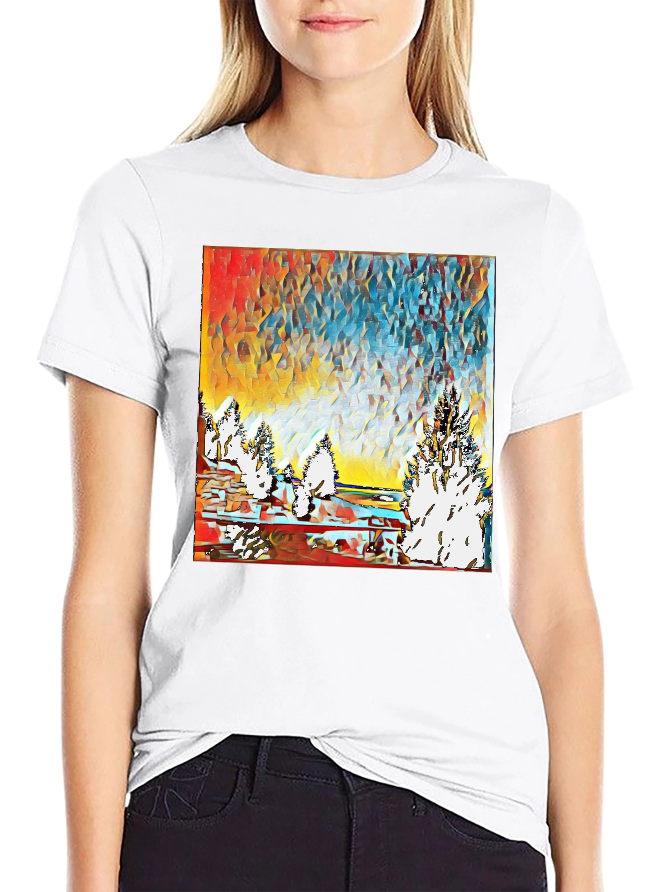 Abstract Winter Landscape T-Shirt