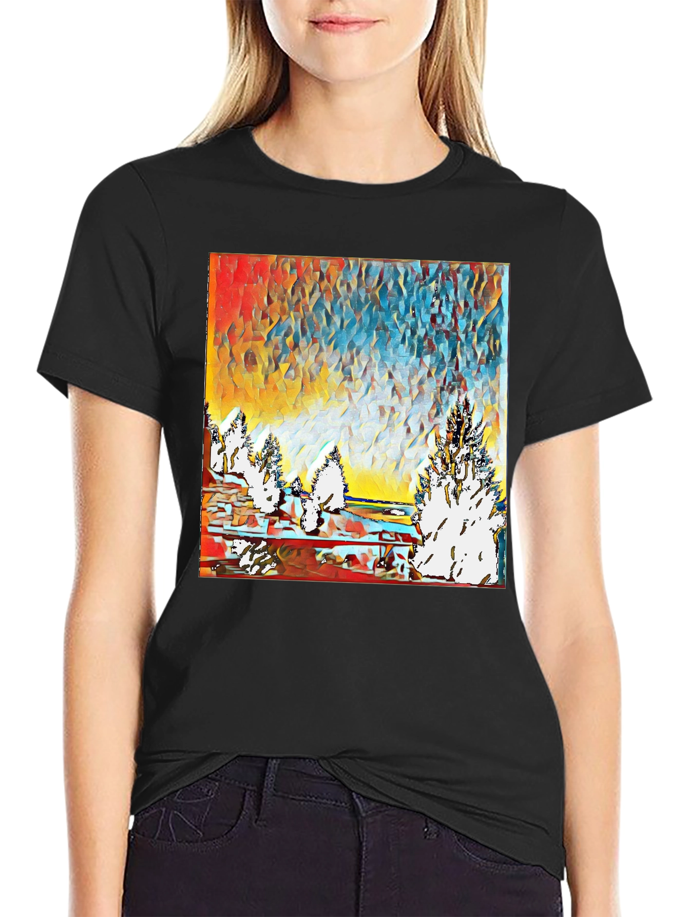 Abstract Winter Landscape T-Shirt