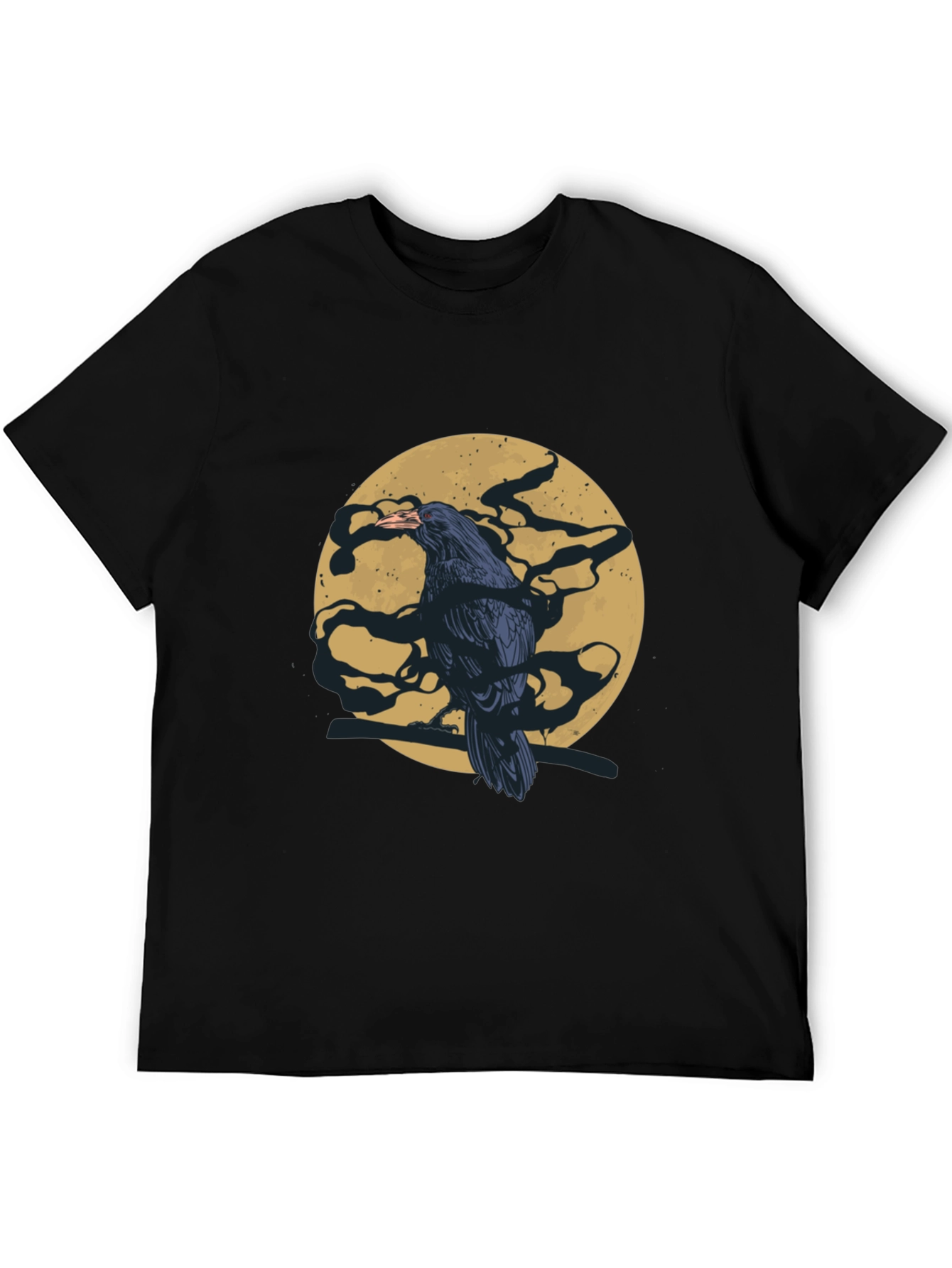 Raven Moon T-Shirt - Mens Black Graphic Tee