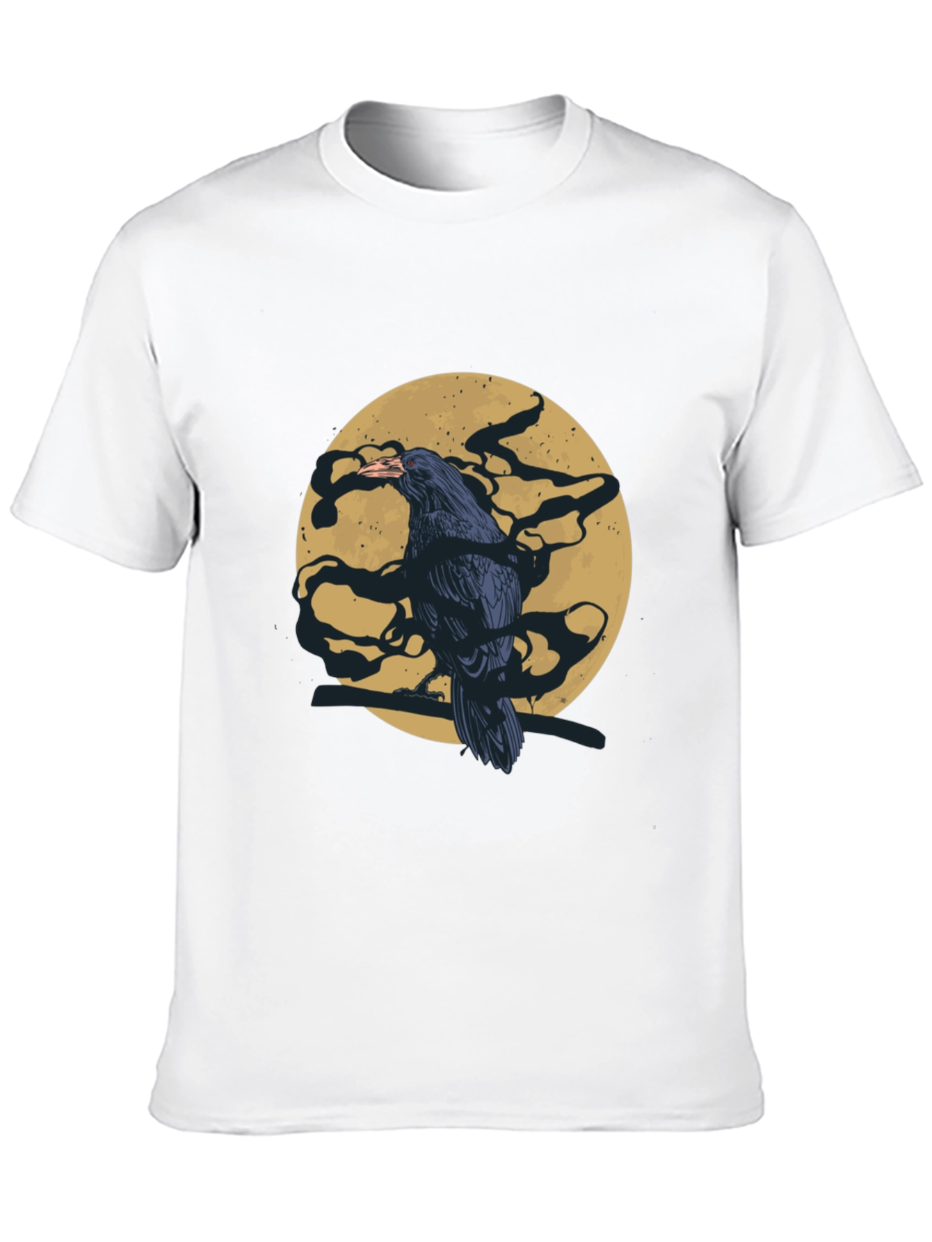 Raven Moon T-Shirt - Mens Black Graphic Tee