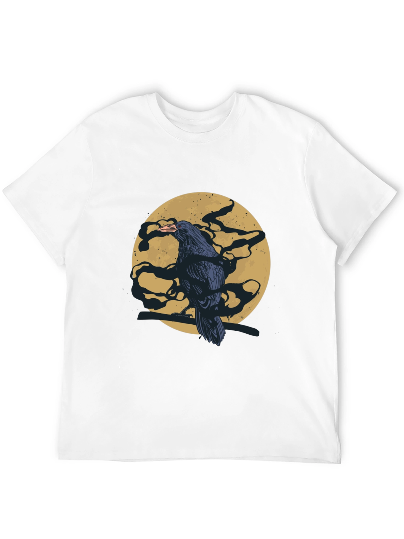 Raven Moon T-Shirt - Mens Black Graphic Tee