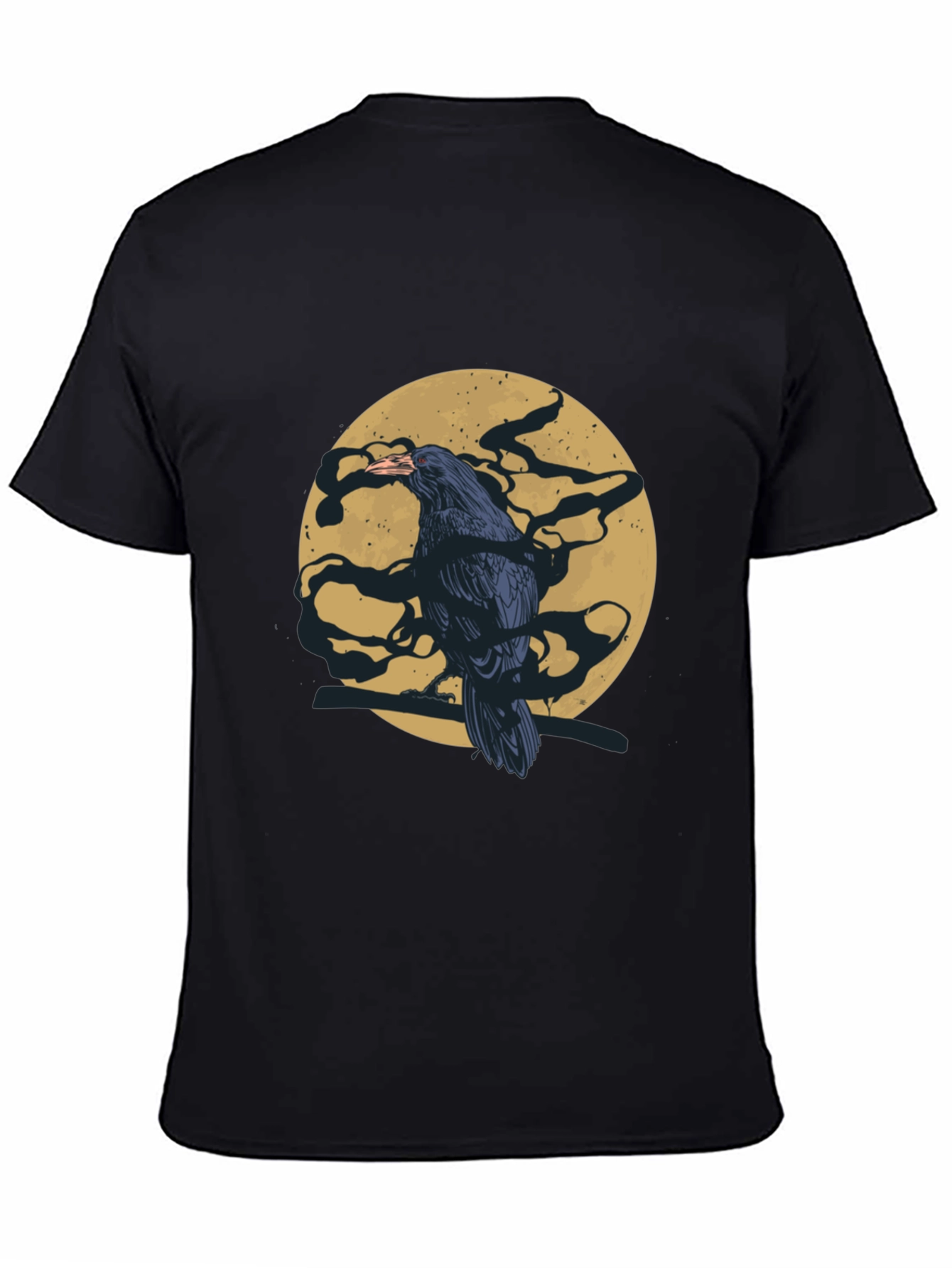 Raven Moon T-Shirt - Mens Black Graphic Tee