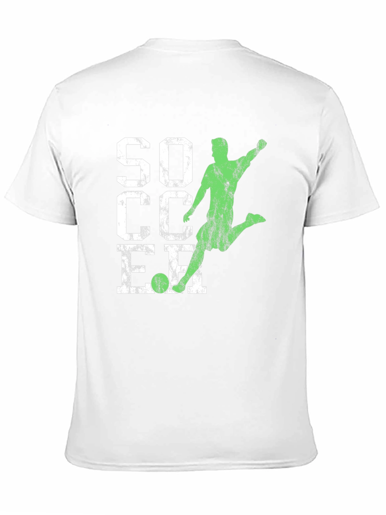 Soccer Graphic Tee - Distressed Print Black T-Shirt