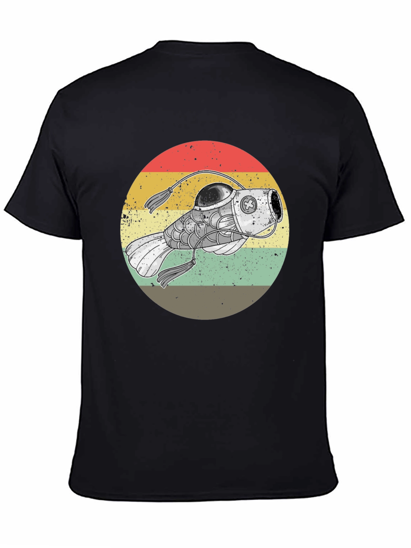 Retro Angler Fish Graphic Tee - Black