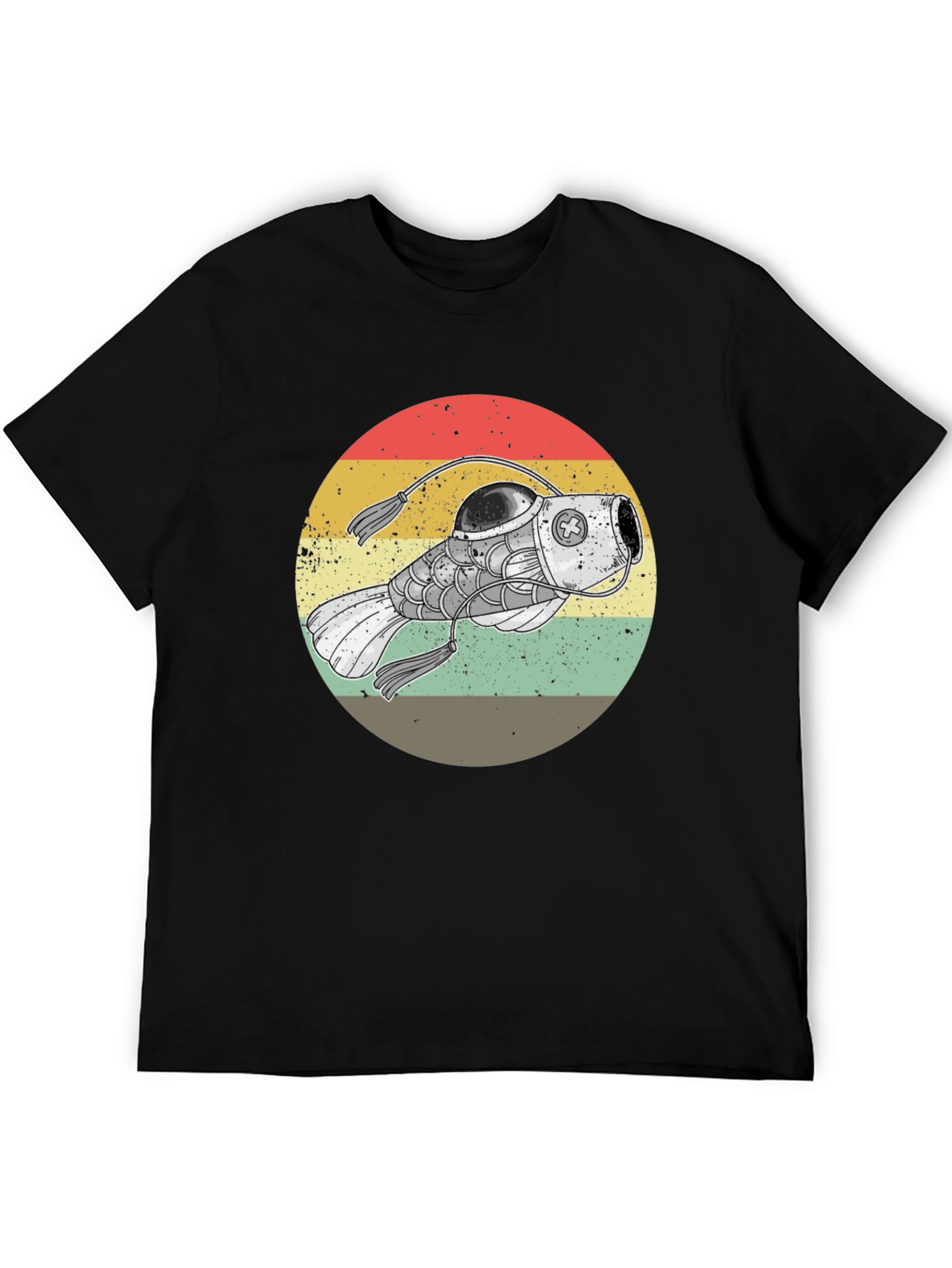 Retro Angler Fish Graphic Tee - Black