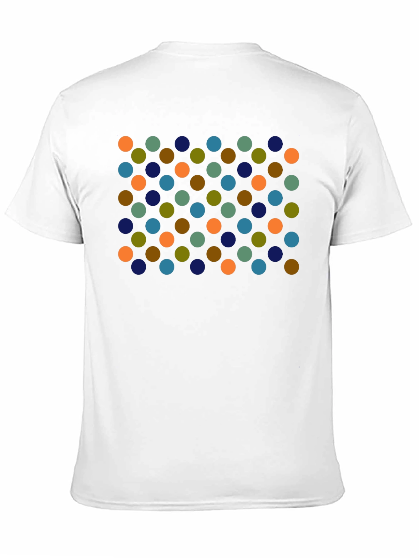 Retro Dot Pattern Black T-Shirt